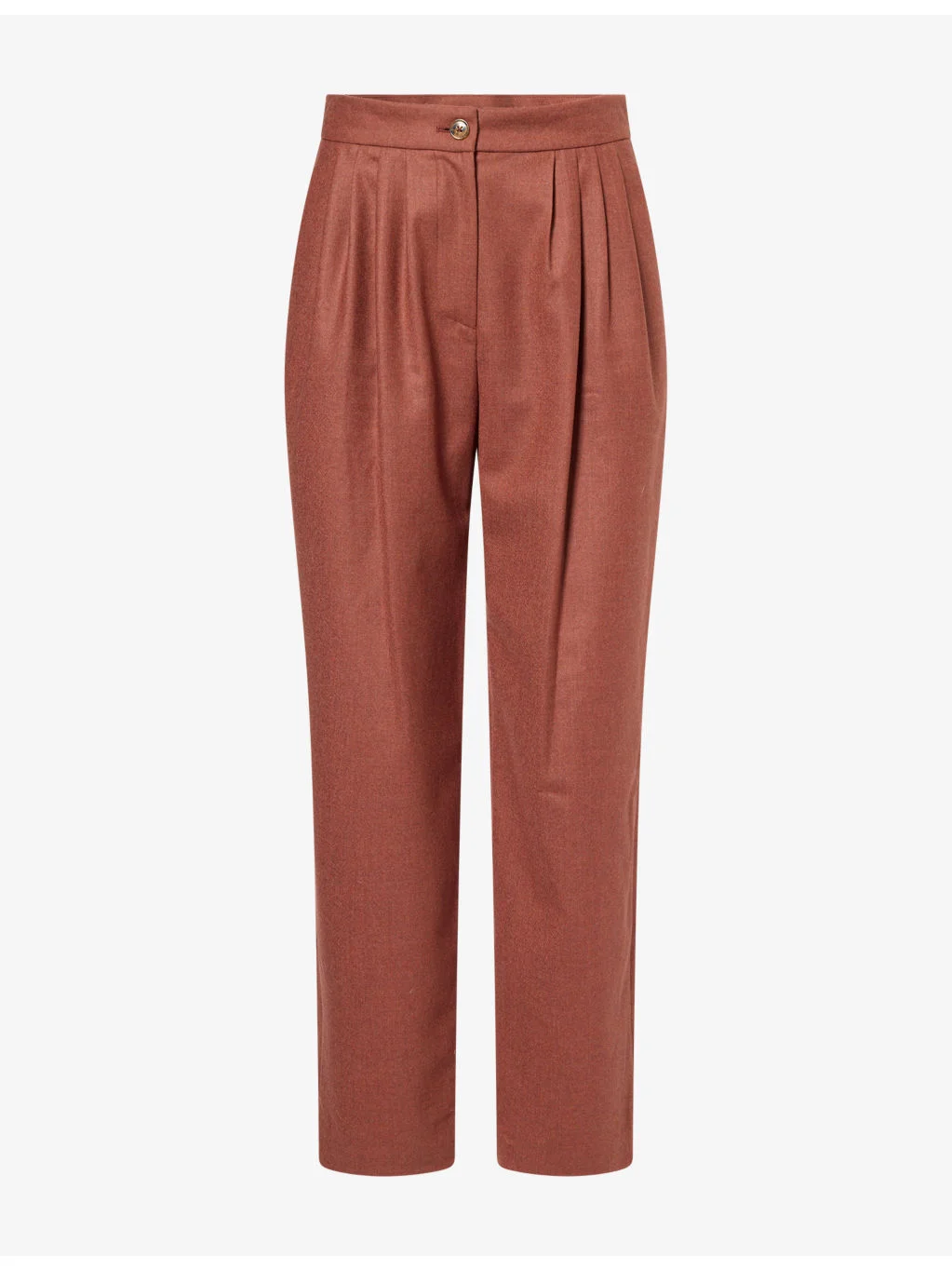 Fox Pleated Wool-Blend Trousers - 1