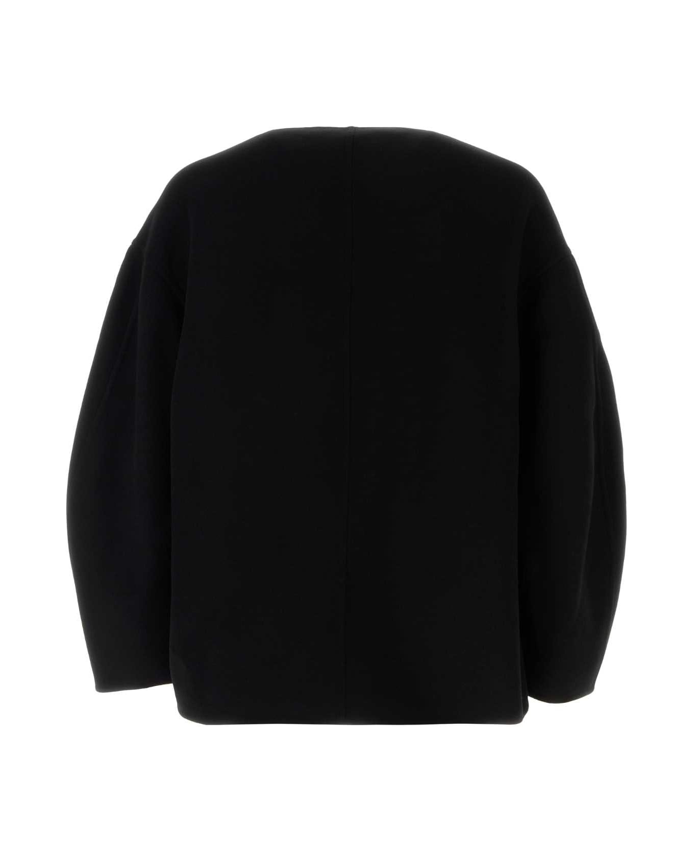 Black Wool Oversize Sweater - 2
