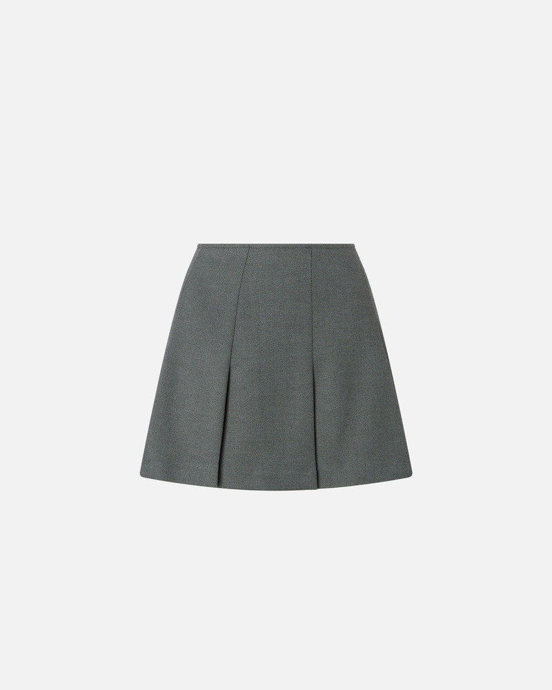 PLEATED WOOL-BLEND MINI SKIRT 1