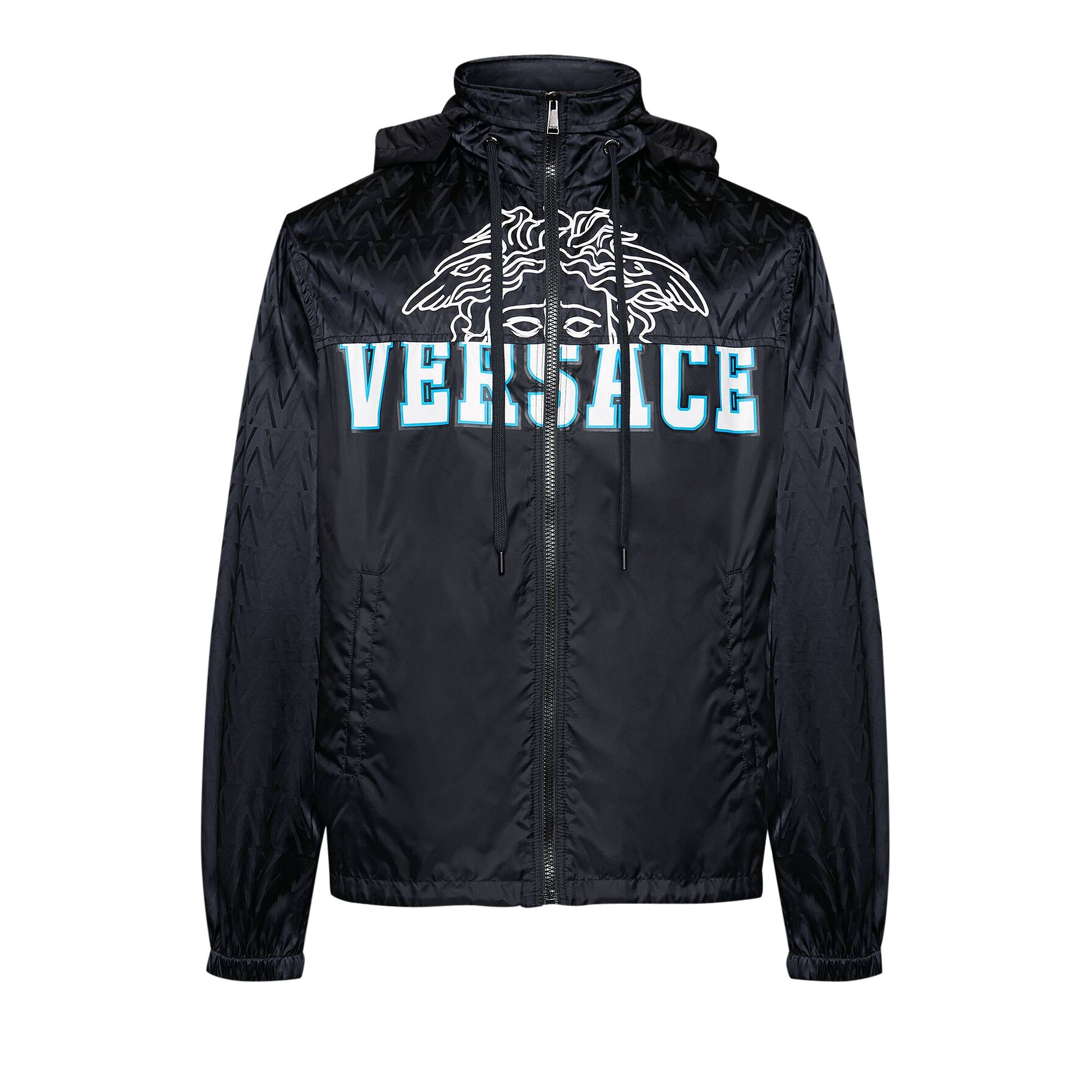 Versace Medusa Logo Hooded Jacket 'Black' - 1