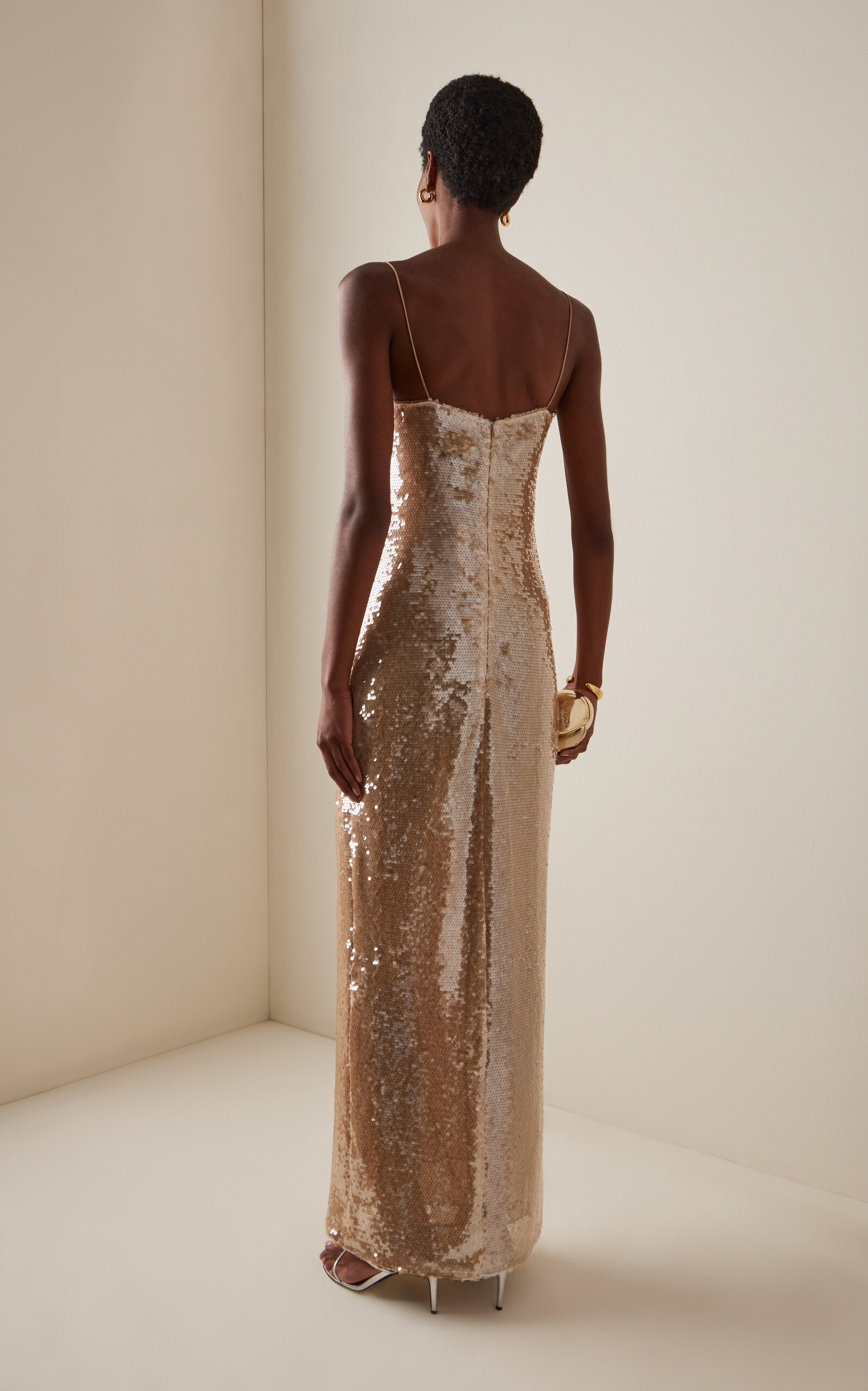 Isis Sequined Gown nude - 4