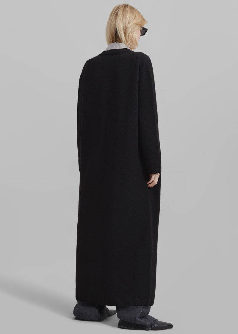 Emi Long Knit Cardigan - Black 7