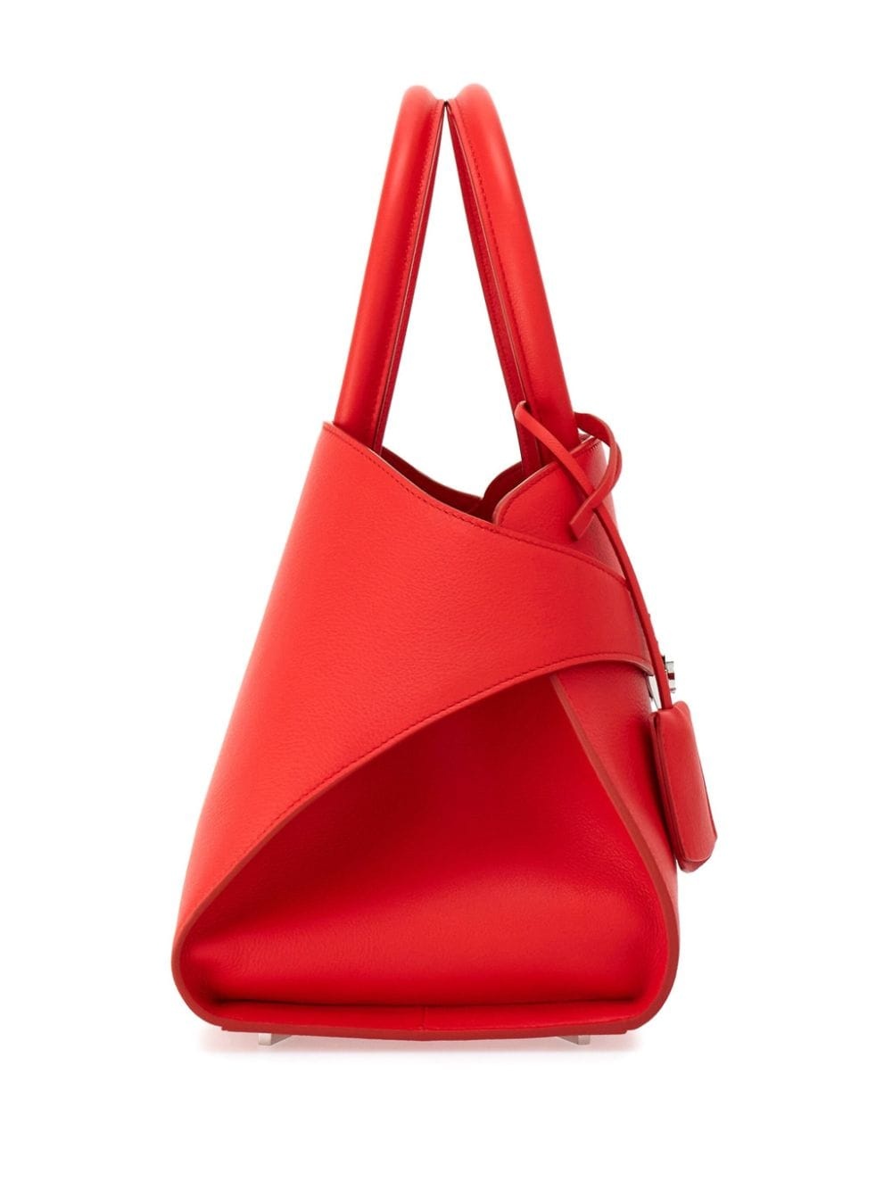 Hug leather tote bag - 5