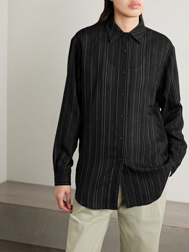 Raven Striped Voile Shirt 4