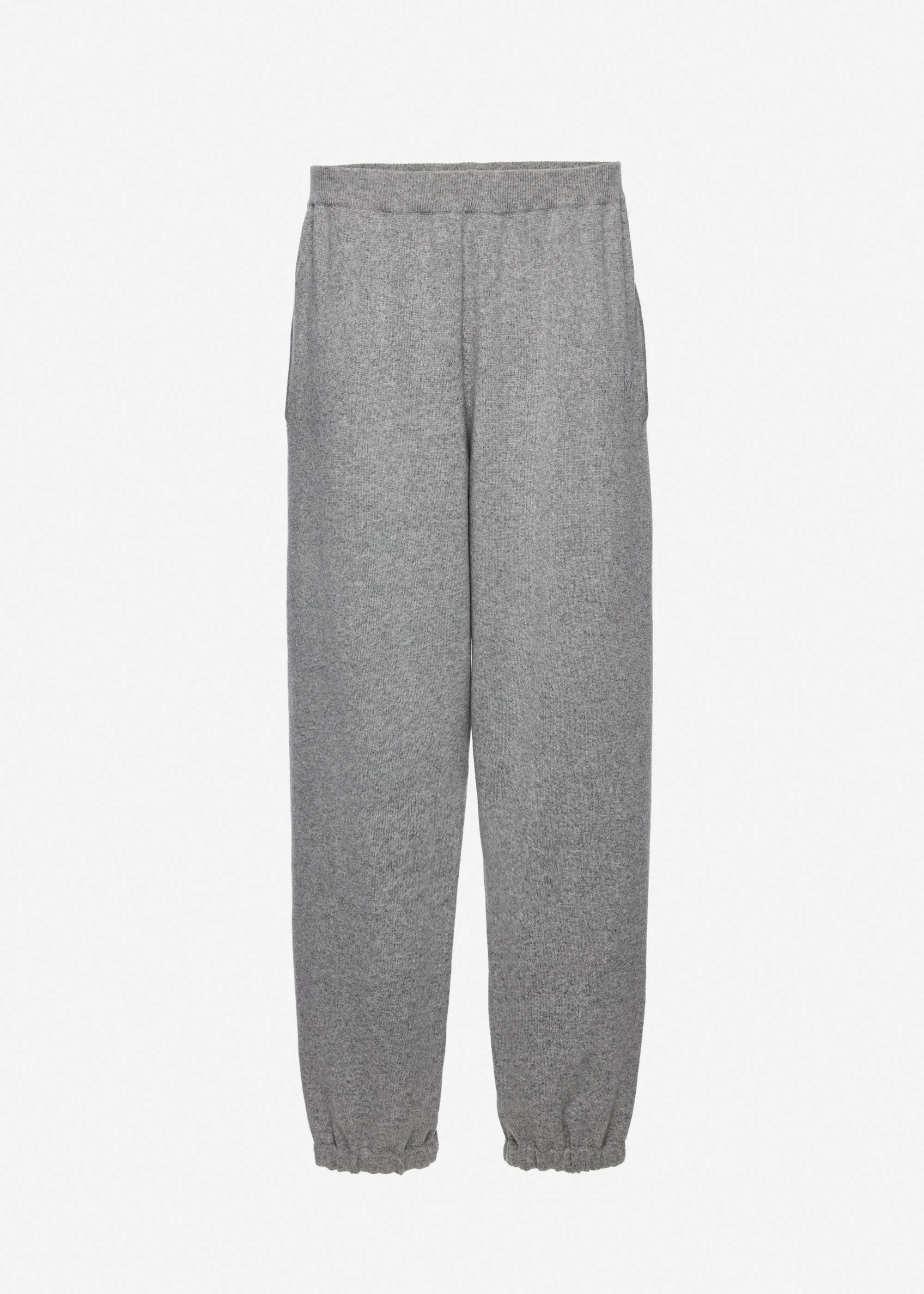 Cashmere and cotton joggers in grey - 1
