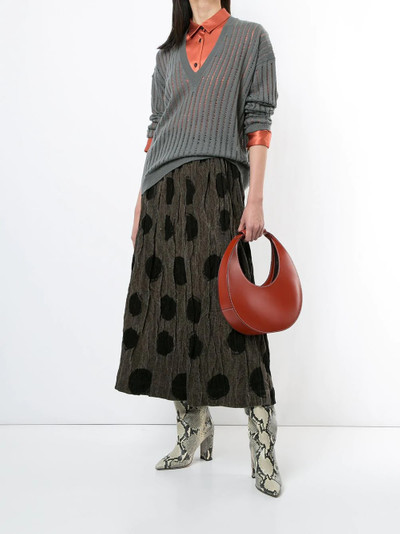 UMA WANG dot-print velvet skirt outlook