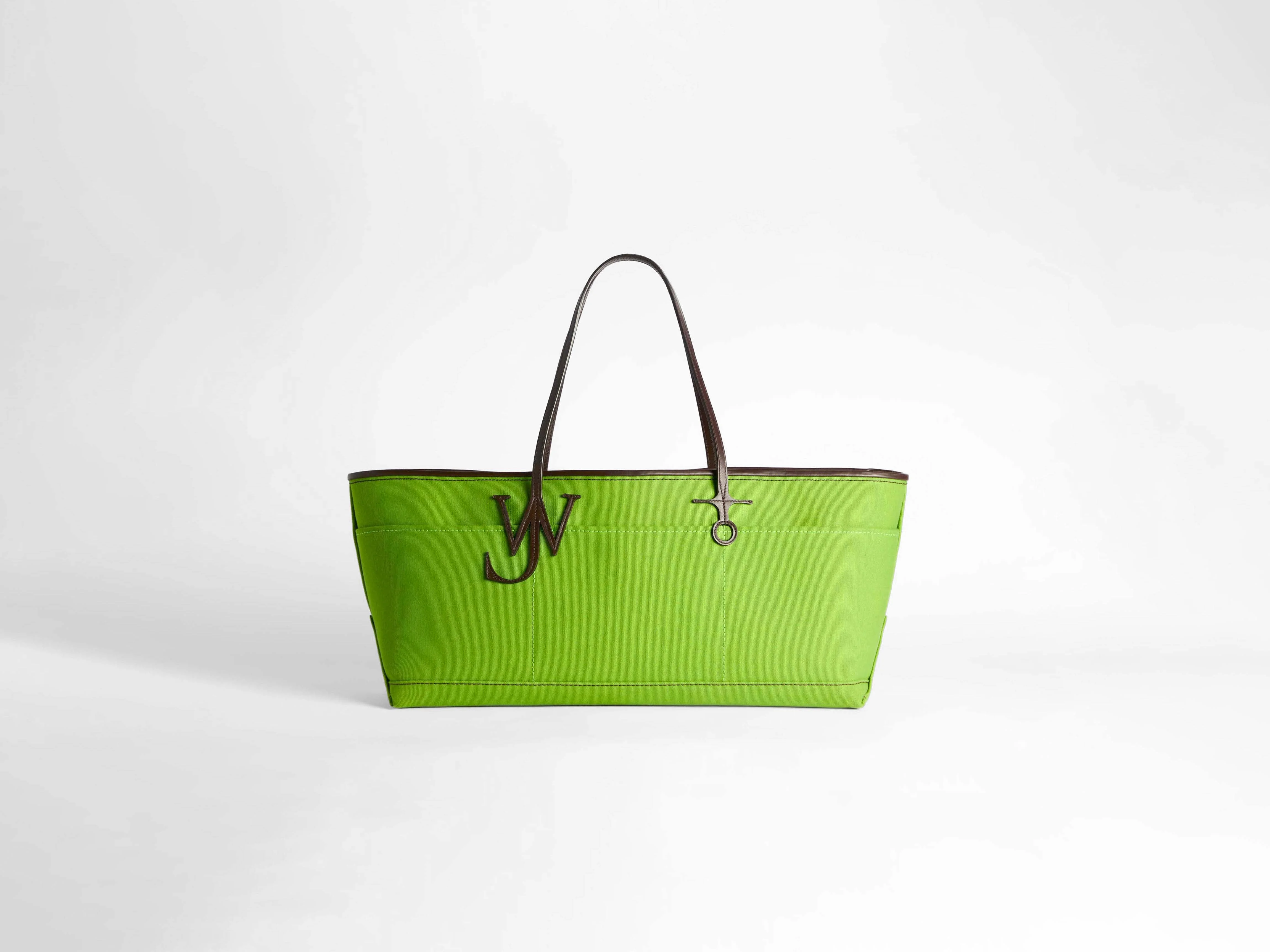 STRETCH ANCHOR CANVAS TOTE IN GREEN - 1