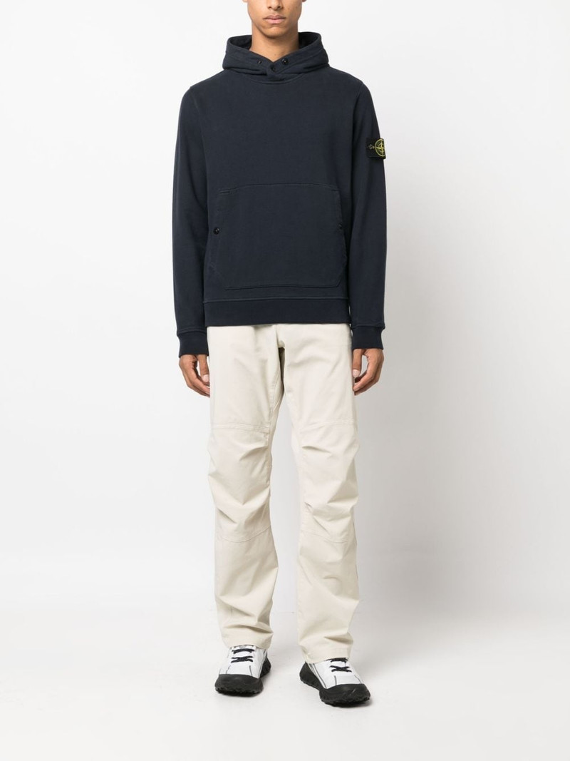 Stone Island strap-detail high-rise tapered-leg trousers outlook