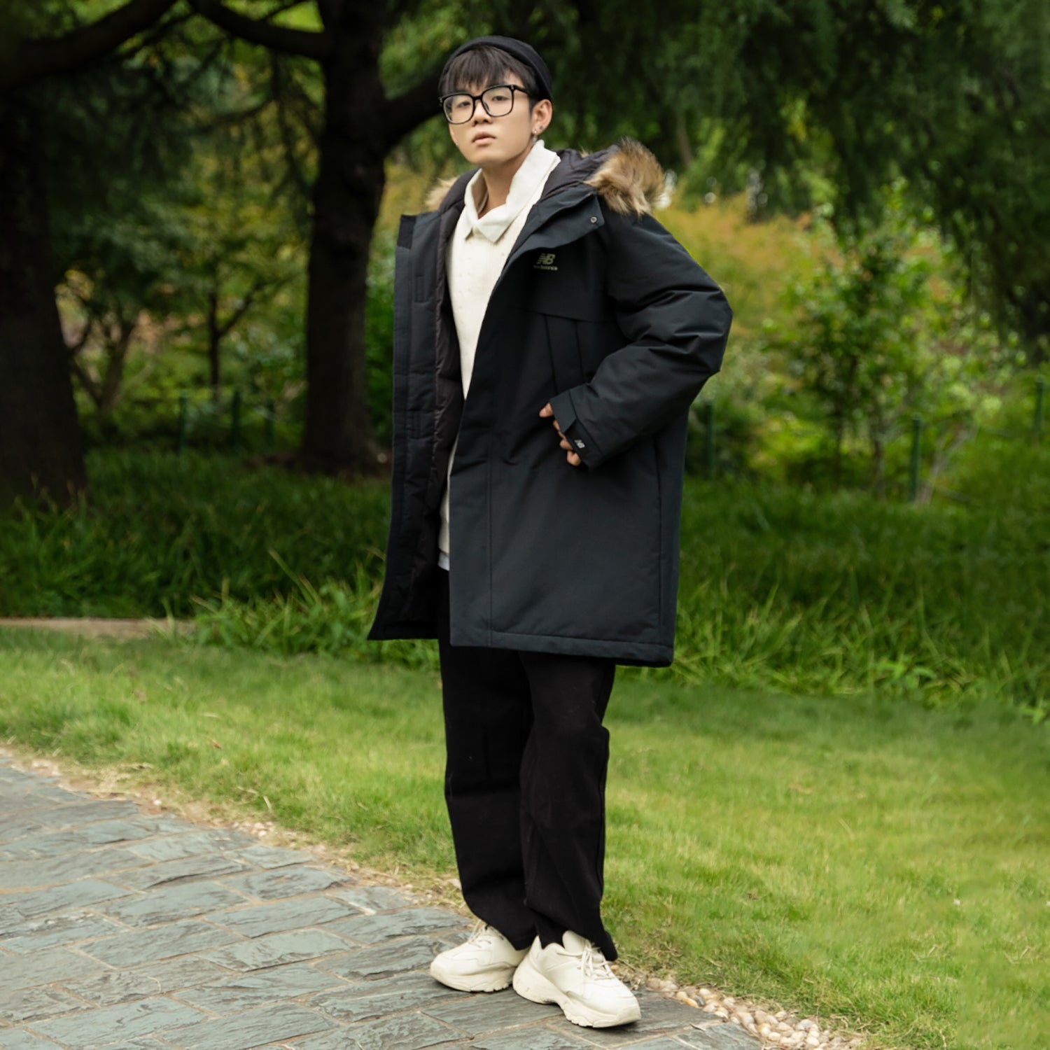 New Balance Long Puff Down Jacket 'Black' 5PC44303-BK - 6
