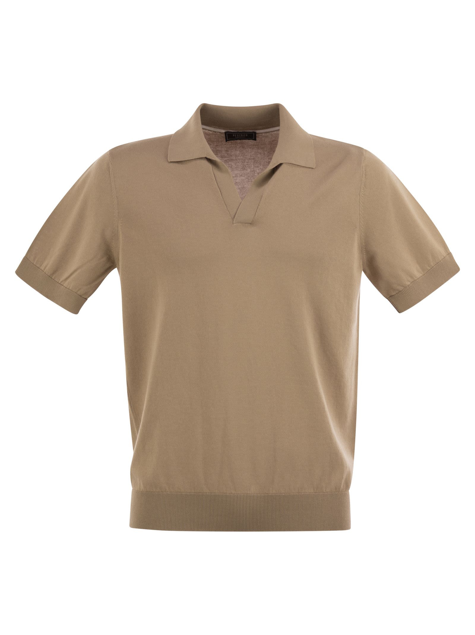 Peserico - Peserico Men Polo Shirt In Pure Cotton Yarn - 1