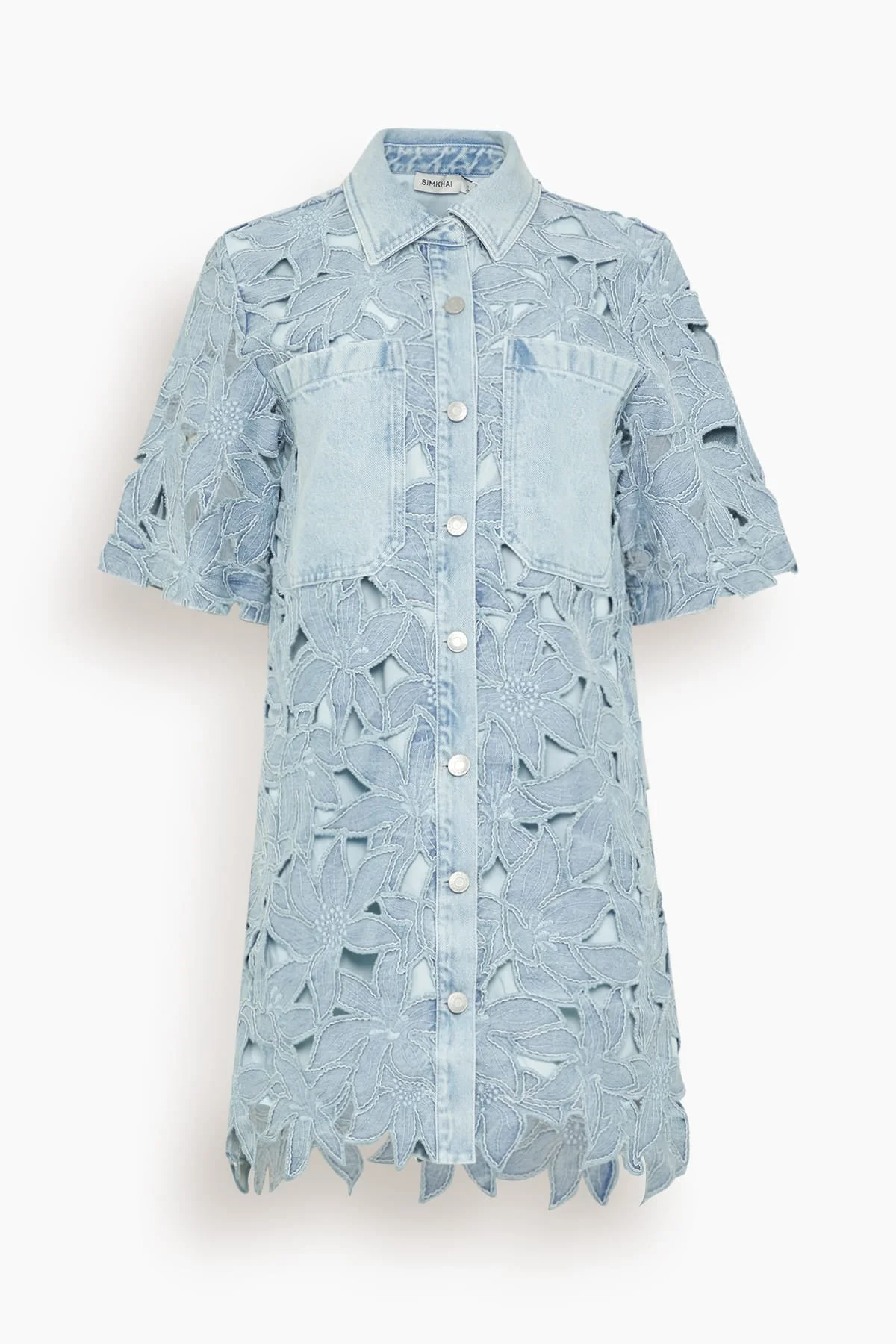 Calyn Mini Shirt Dress in Cetara - 1