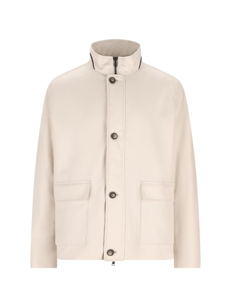 flap pockets high-neck jacket 1