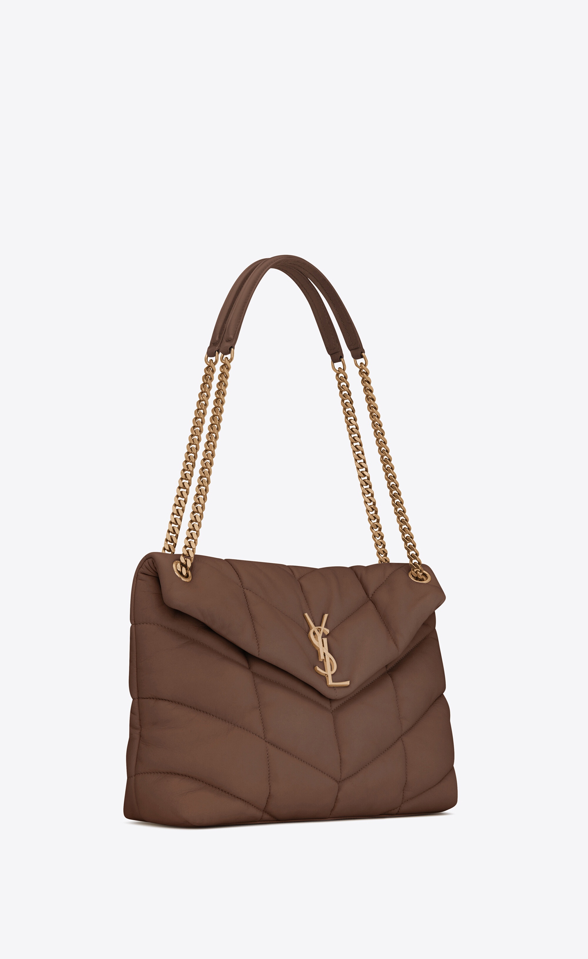 puffer medium chain bag in quilted lambskin - 6