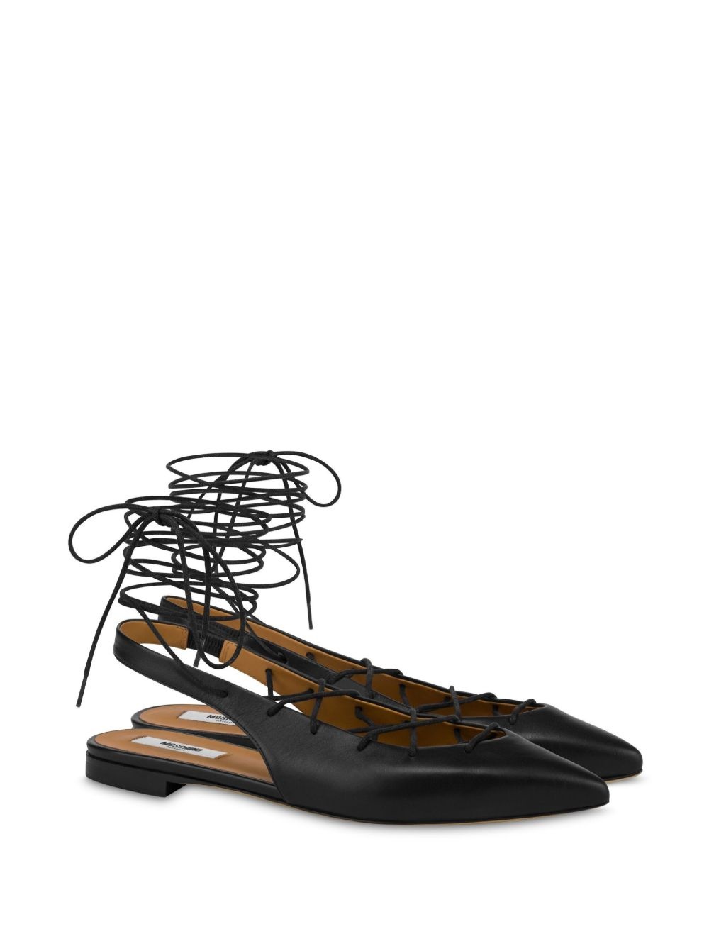 lace-up ballerina shoes - 2