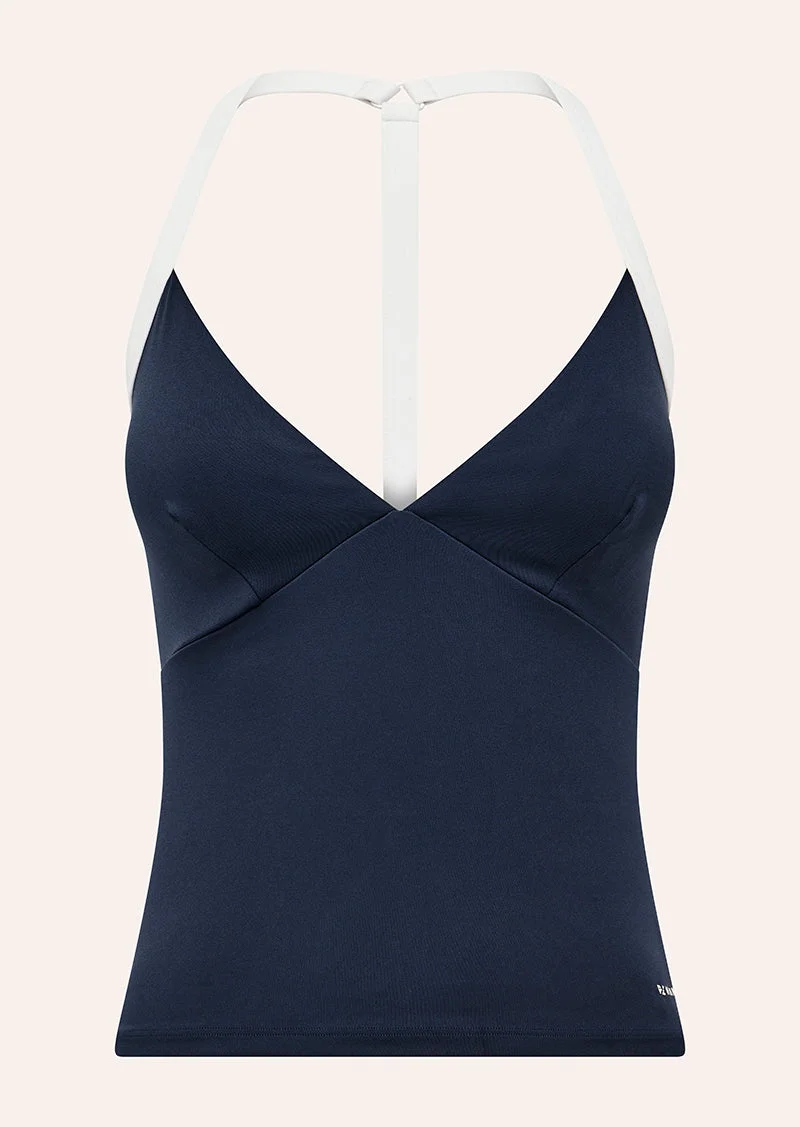 SIREN TANK IN DARK NAVY & WHITE - 1