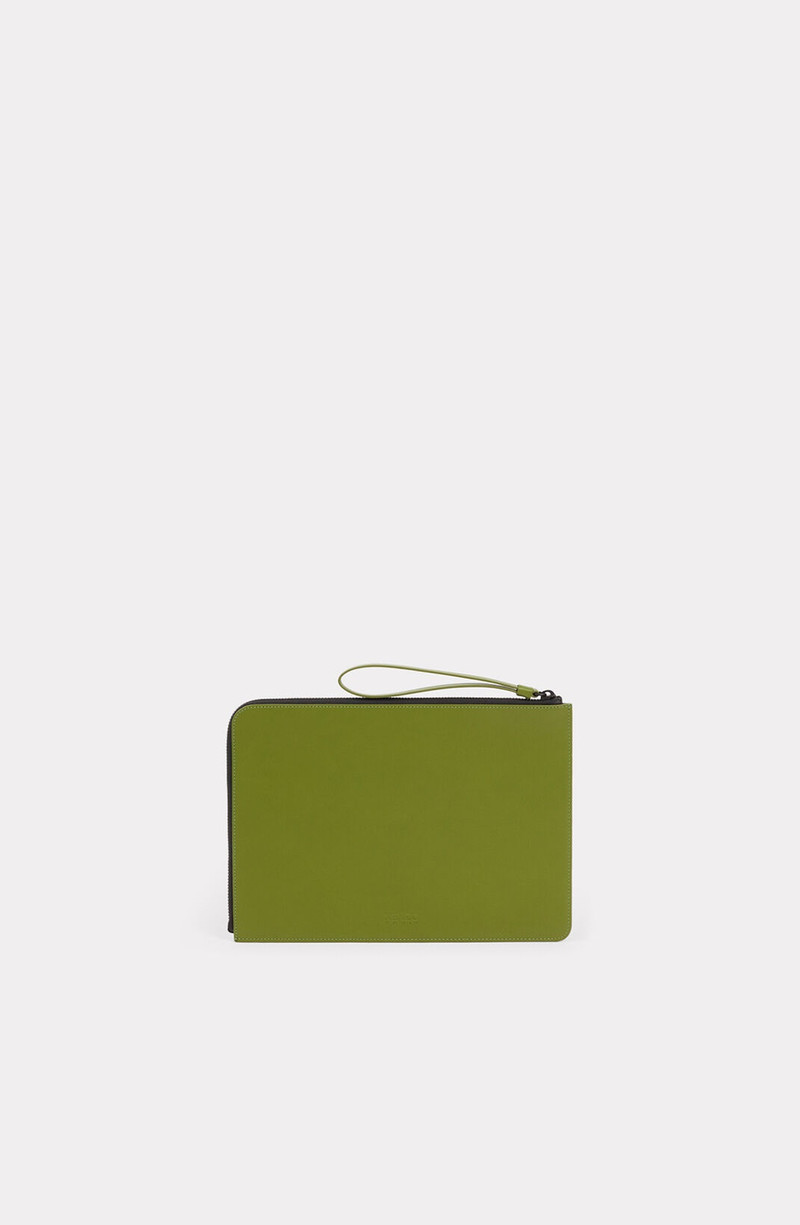 KENZO 'BOKE FLOWER' large leather clutch bag outlook