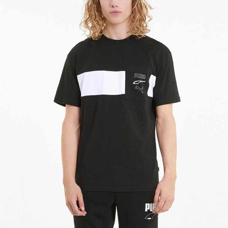 PUMA Rebel Mens Crew Neck Short Sleeve T-Shirt 'Black' 845579-01 - 4