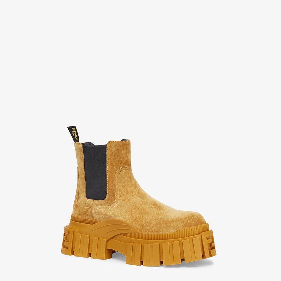 Yellow suede Chelsea boots - 2
