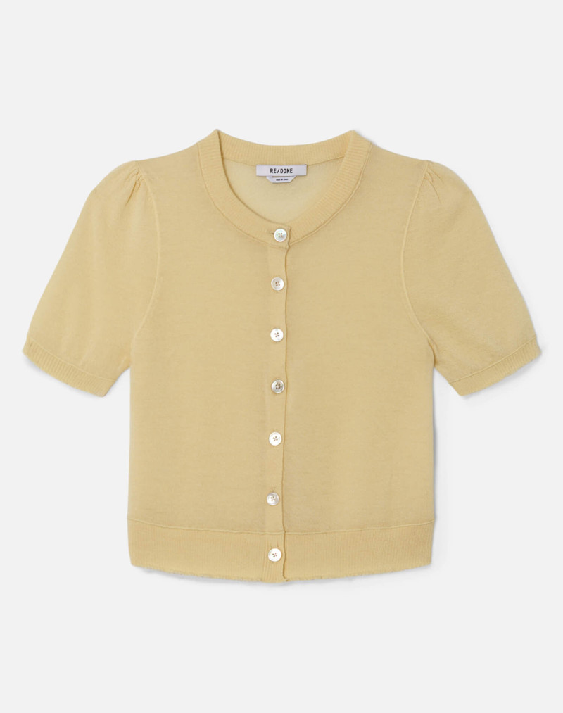 The Drift Cashmere Cardigan - Shortbread 1
