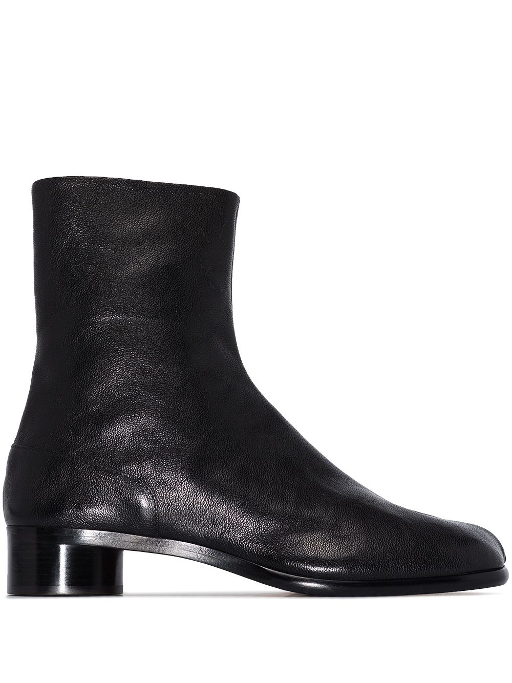 Tabi toe leather ankle boots - 1