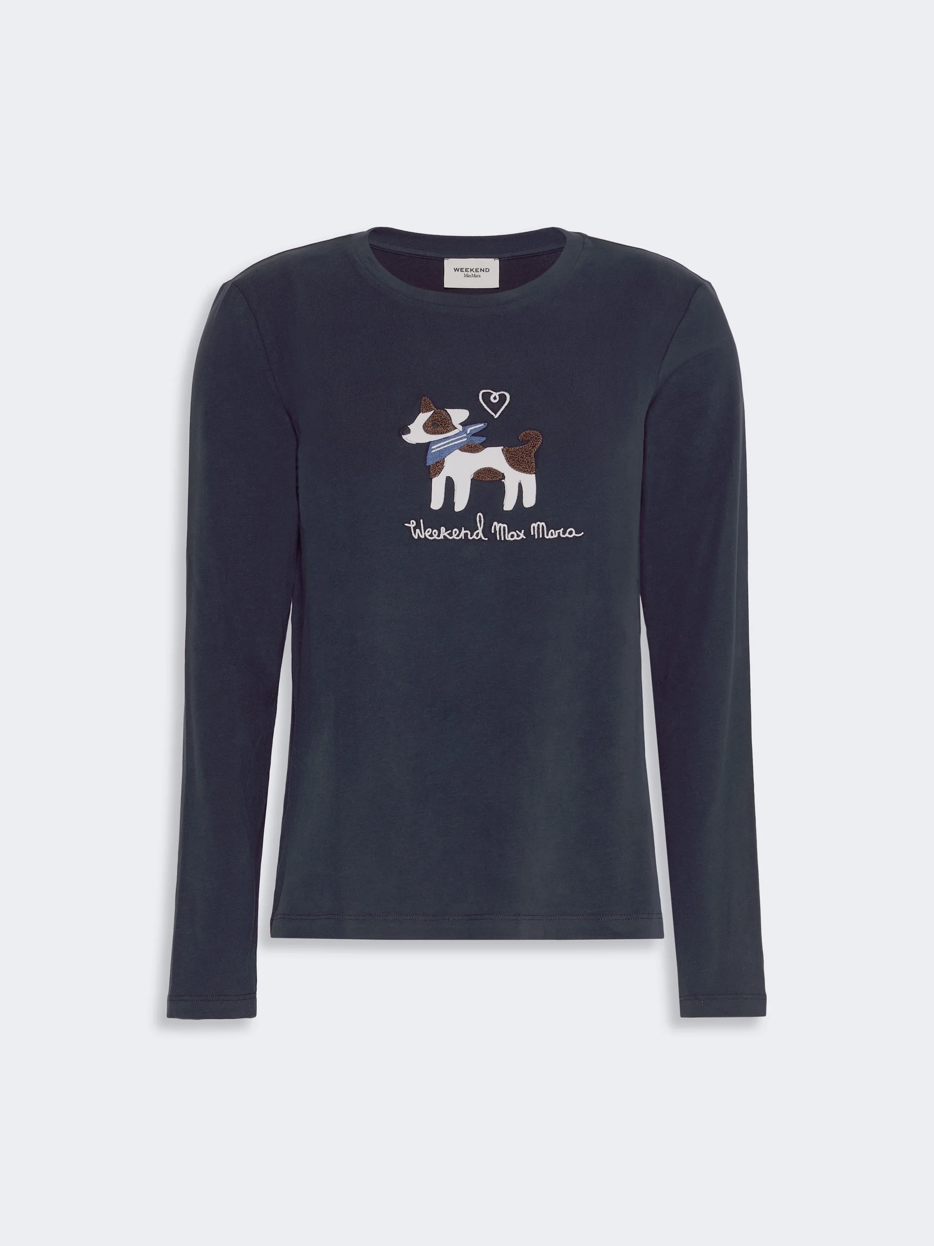 CESTINO Long-sleeved jersey T-shirt - NAVY - 1