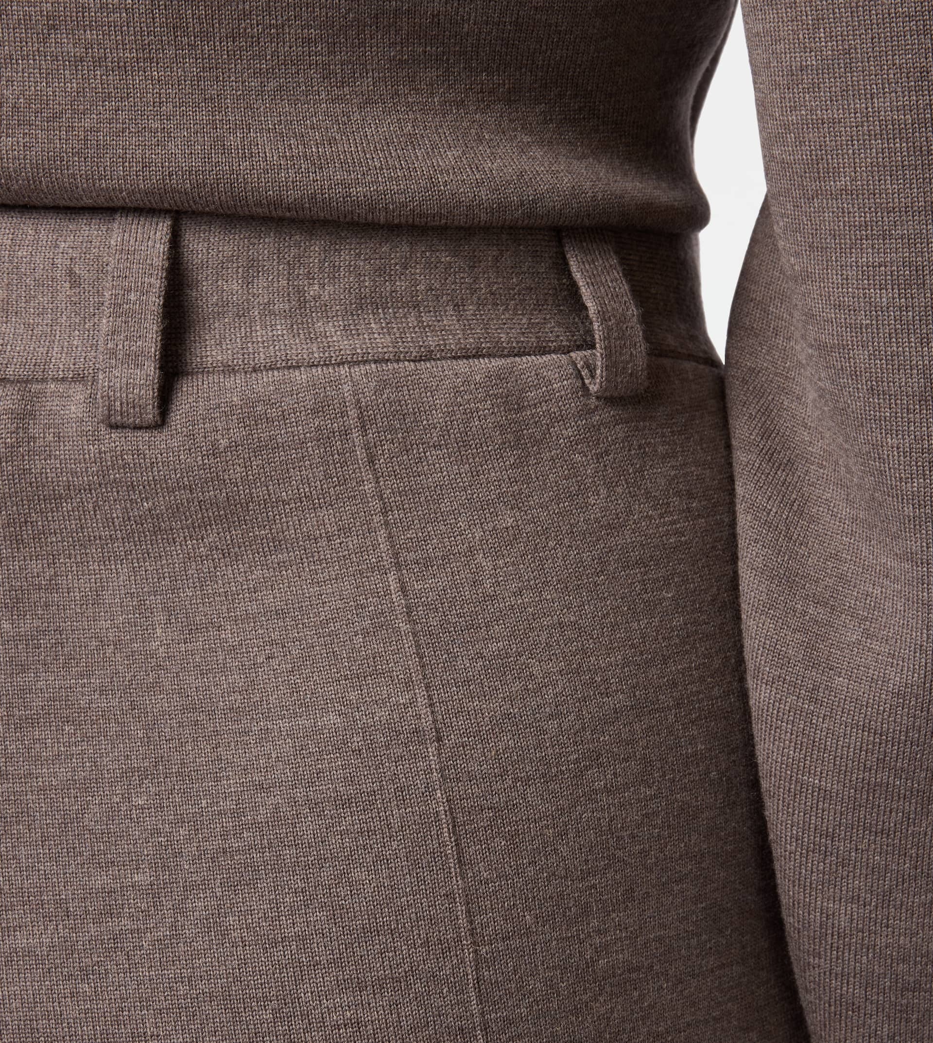 PANTS IN WOOL - BROWN - 5