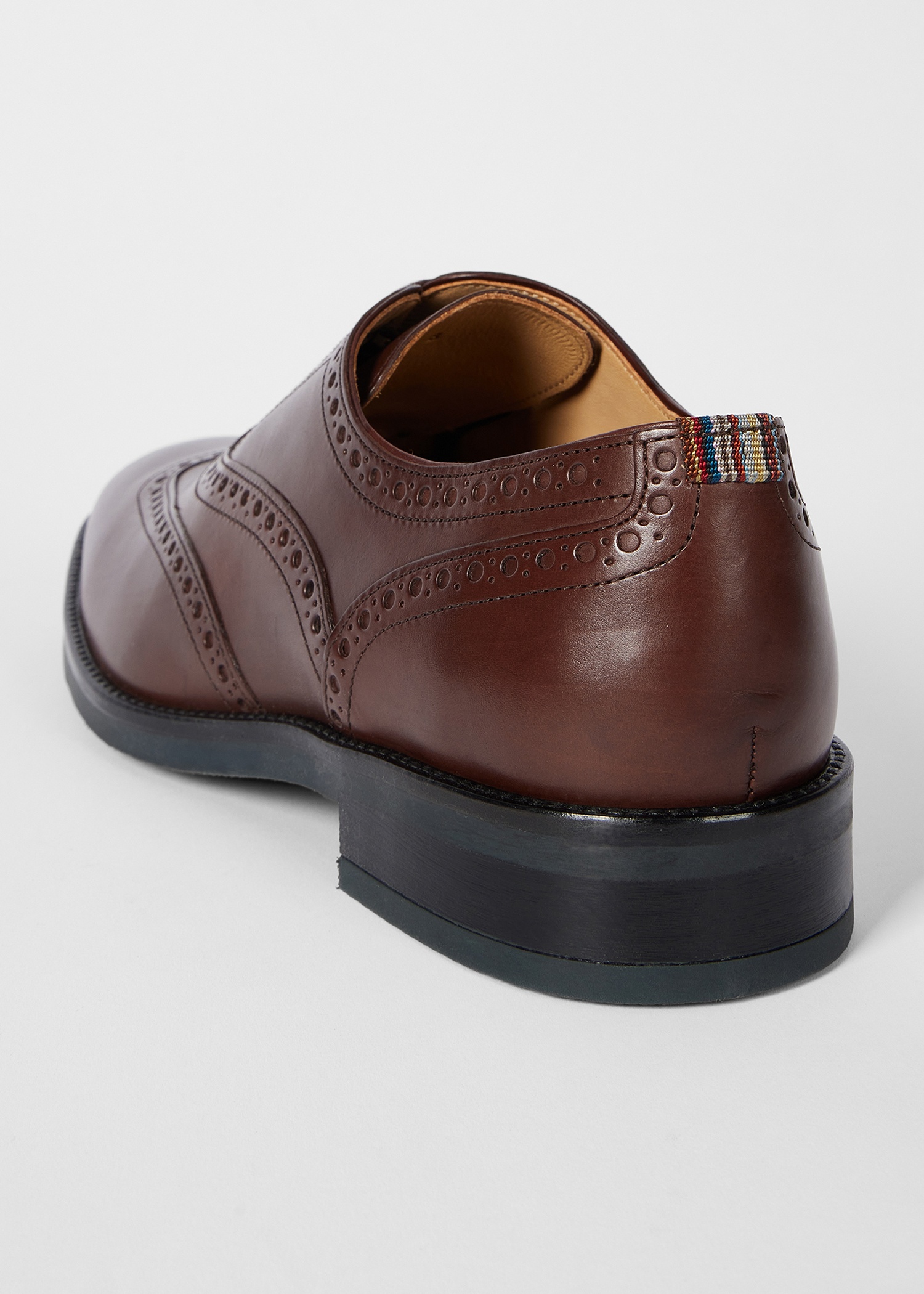 Dark Brown Leather 'Mills' Brogues - 3