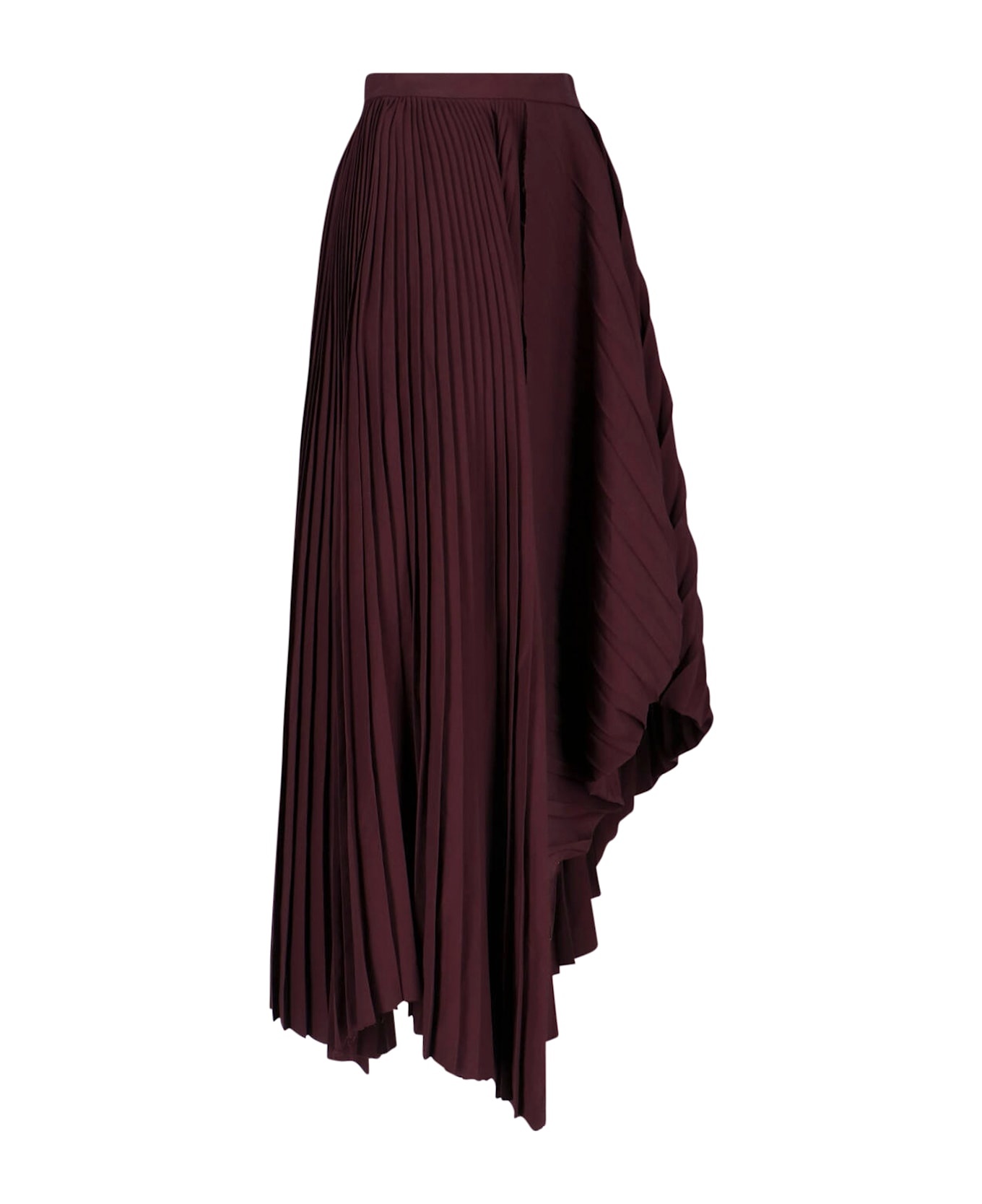 Asymmetrical Pleated Midi Skirt - 3