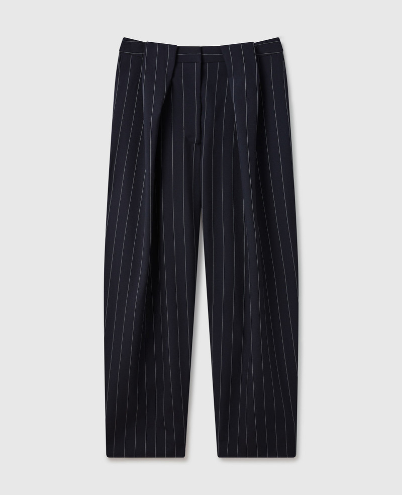 Slouchy Paneled Pinstripe Pants - 1