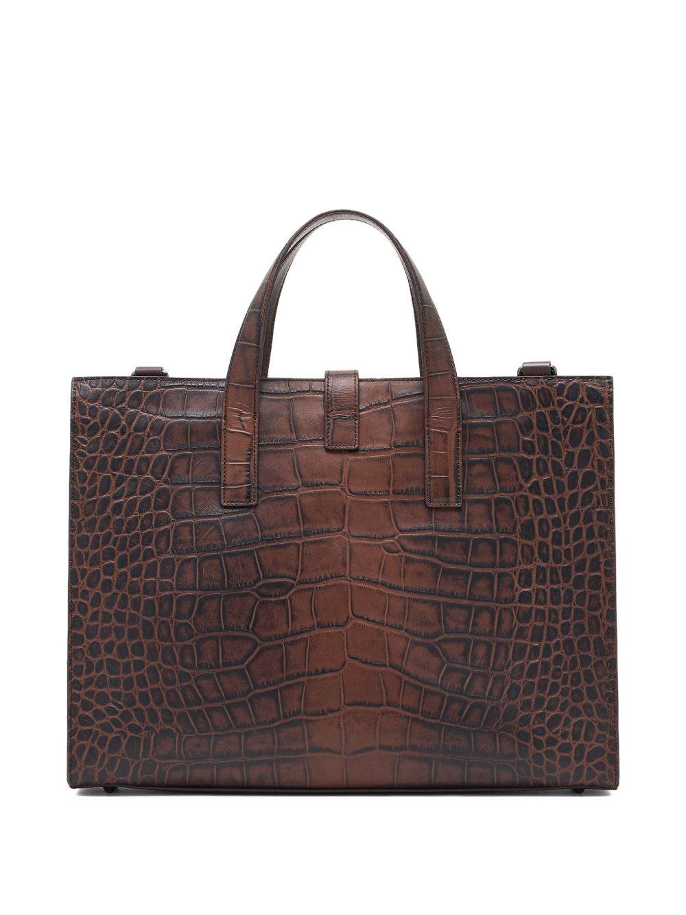 crocodile-effect buckled briefcase - 3