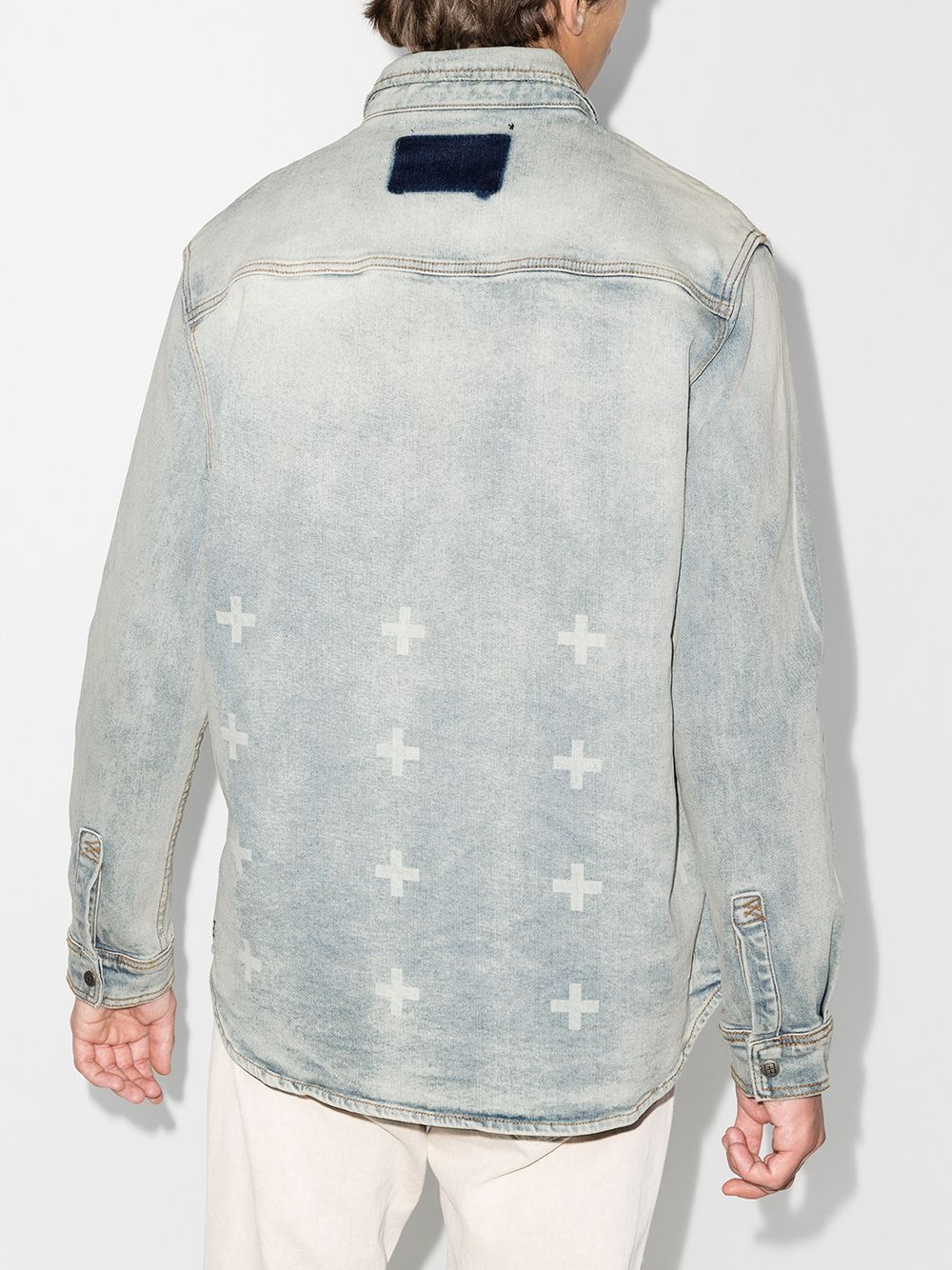 Snakebite long-sleeve denim shirt - 3