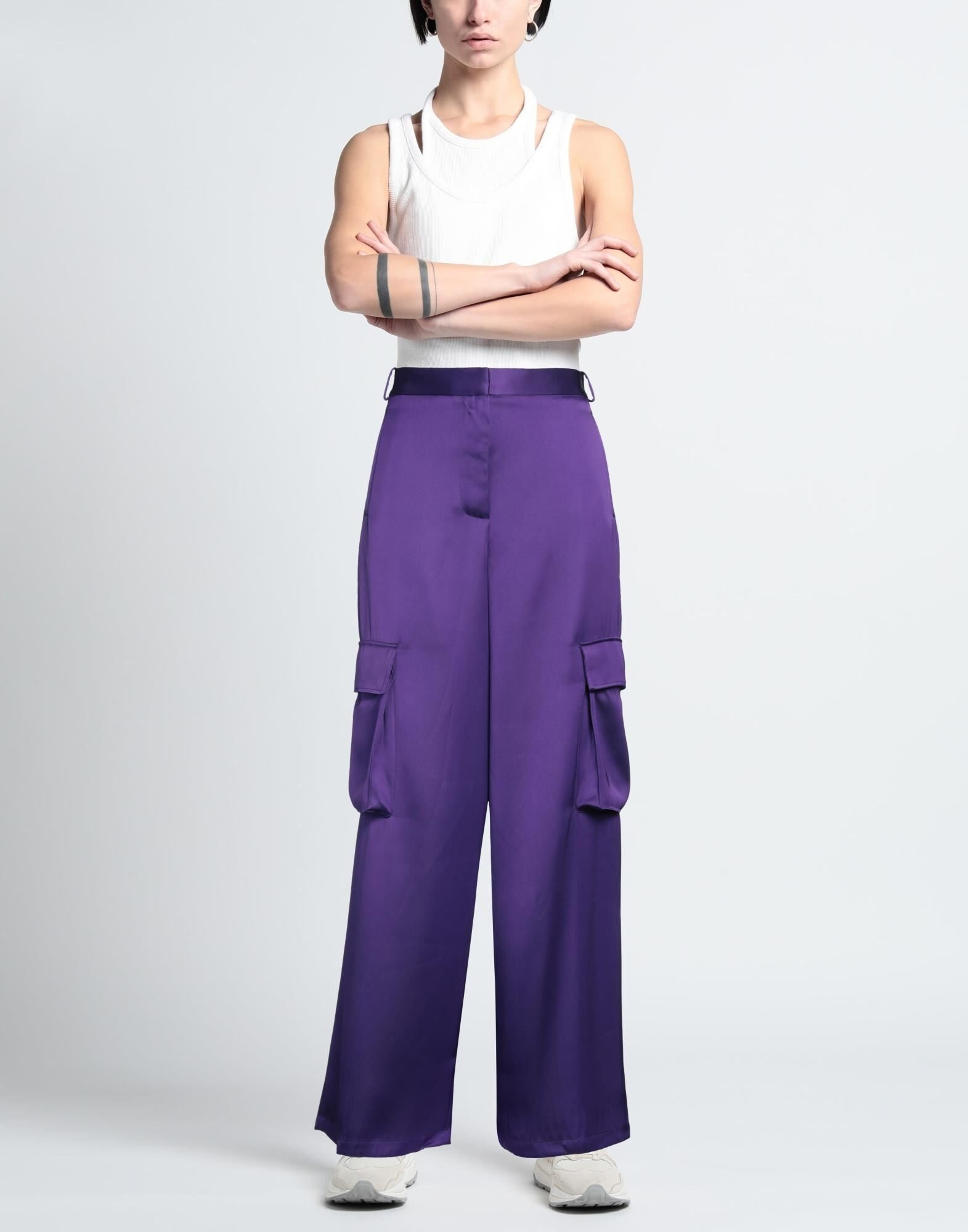 Purple Women's Casual Pants - 2
