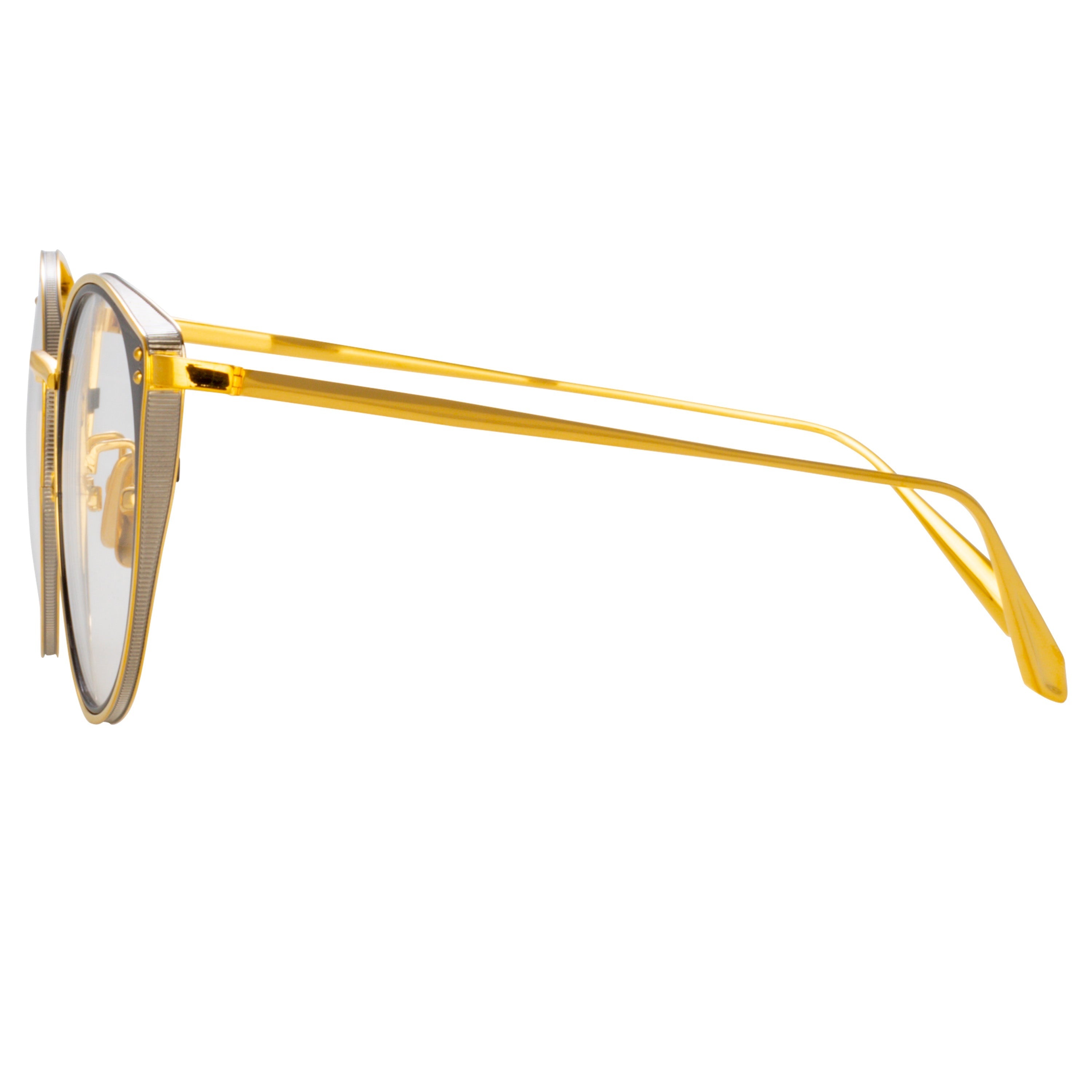 NEUSA OVAL OPTICAL FRAME IN YELLOW GOLD - 4