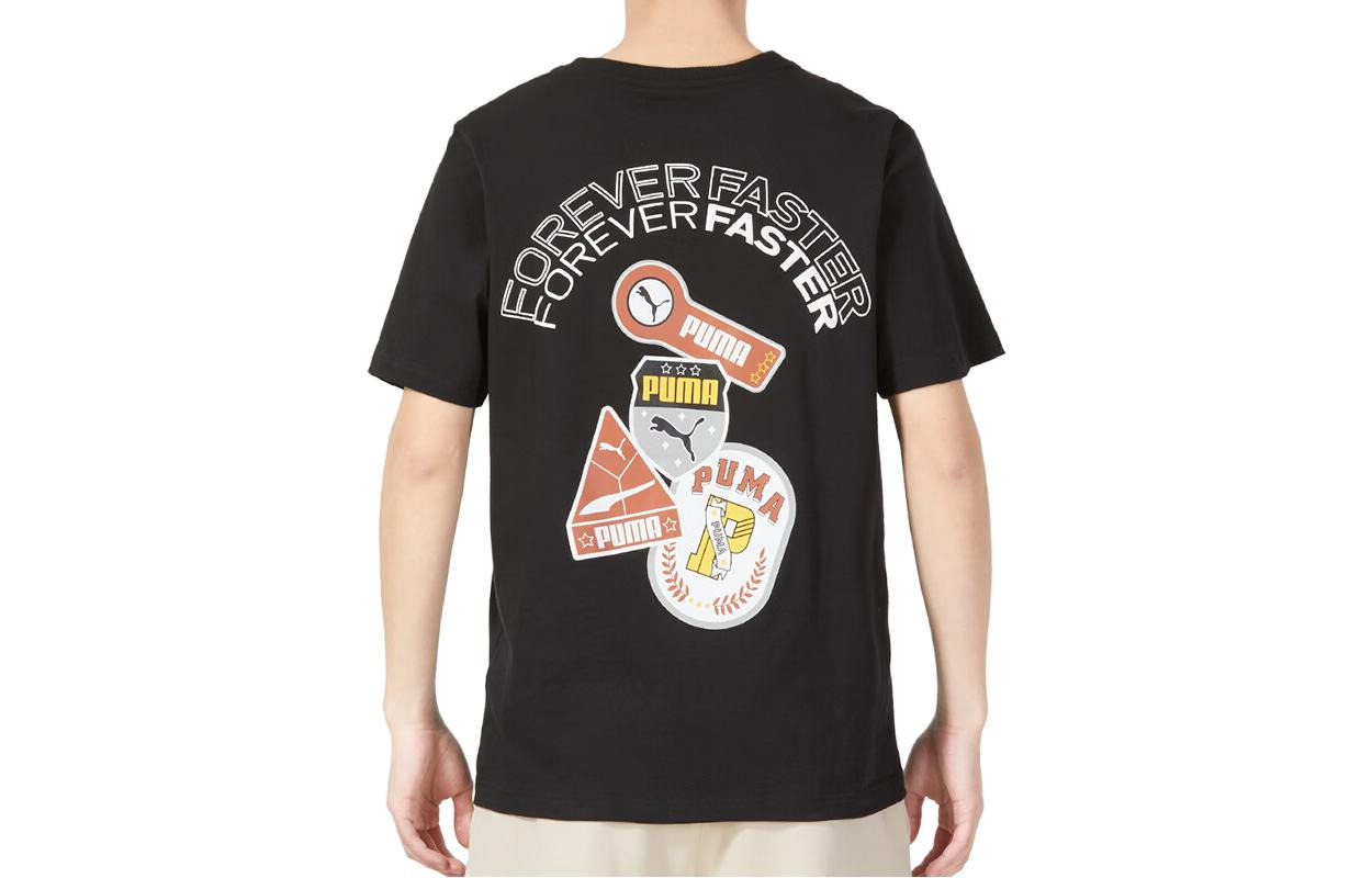 PUMA Casual Printed T-Shirt 'Black' 623250-01 - 2