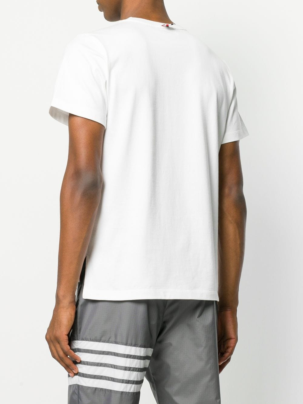 Thom Browne Men Jersey Relaxed Side Slit Tee - 4