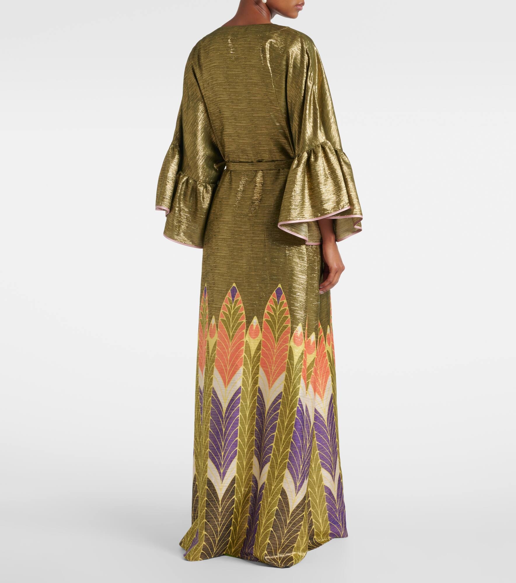 Printed silk-blend gown - 3