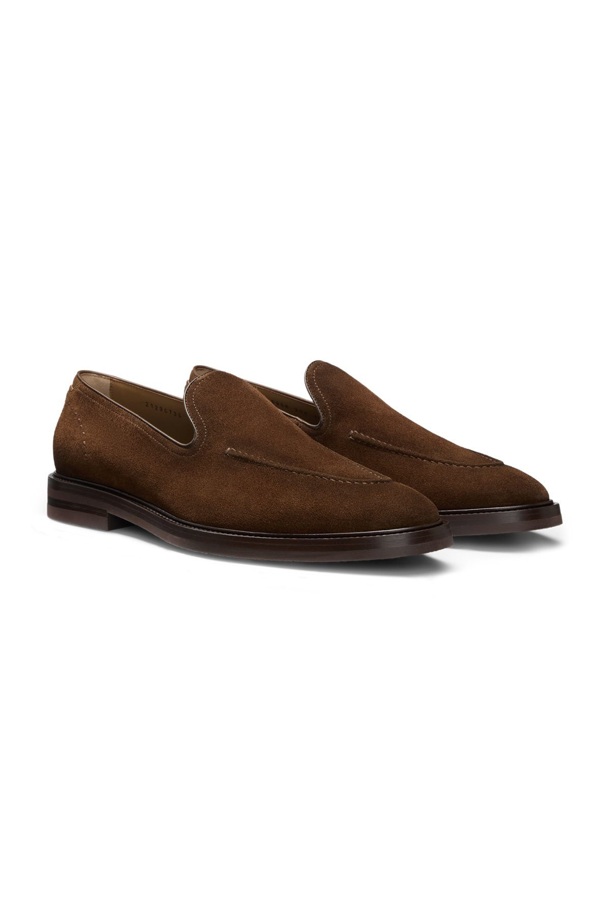 SUEDE LOAFERS WITH LEATHER PIPING - 2