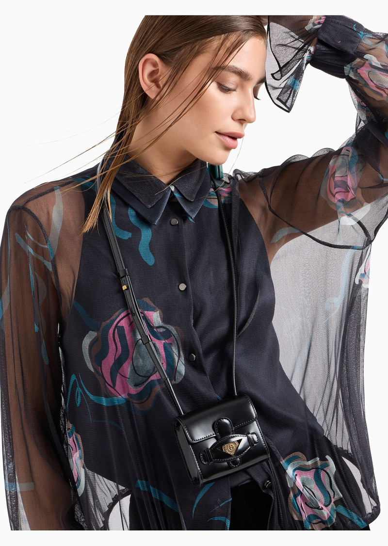 Denim Collection mini crossbody bag in brushed leather 6