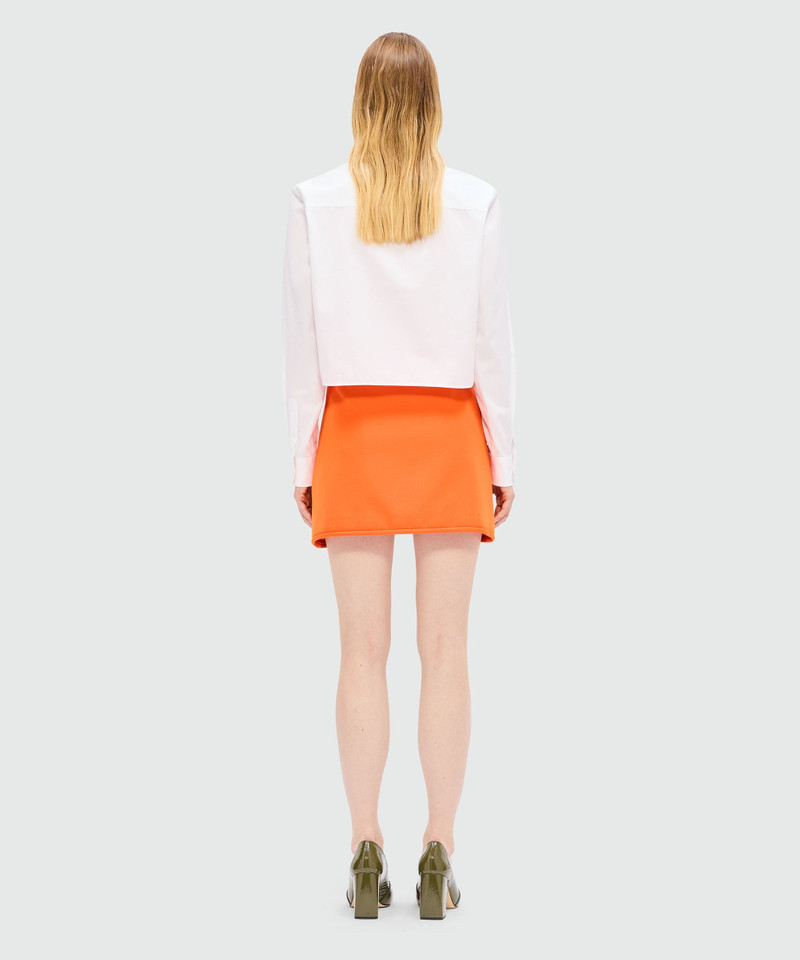 Orange cady miniskirt with "TheMwave" detail 3