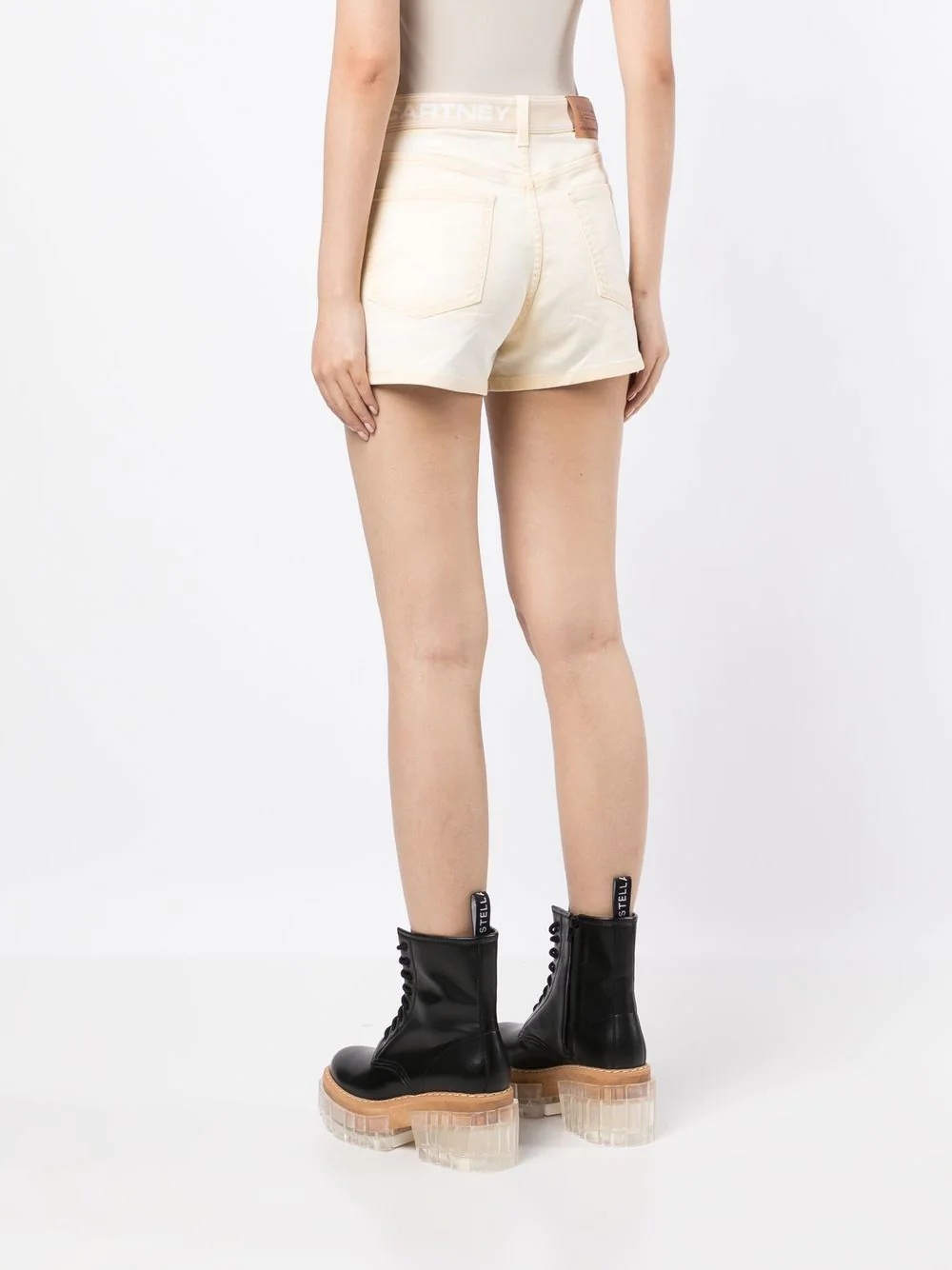 logo-waistband mini shorts - 4
