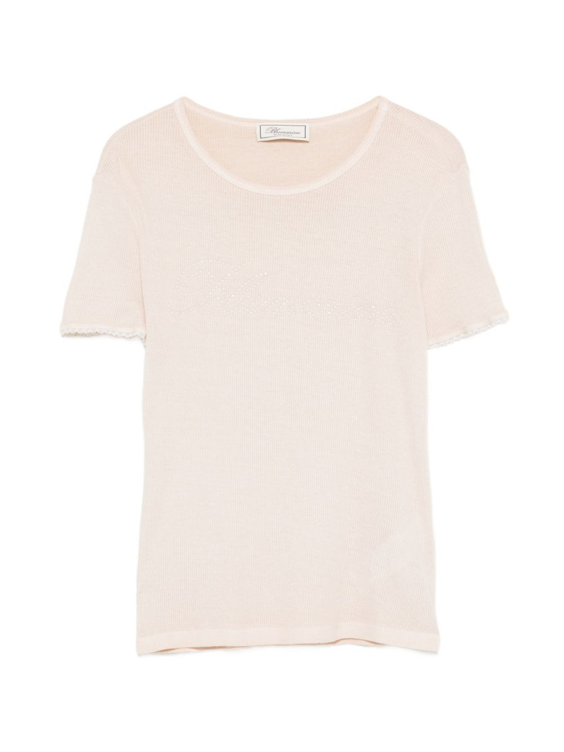ribbed short-sleeve T-shirt 1