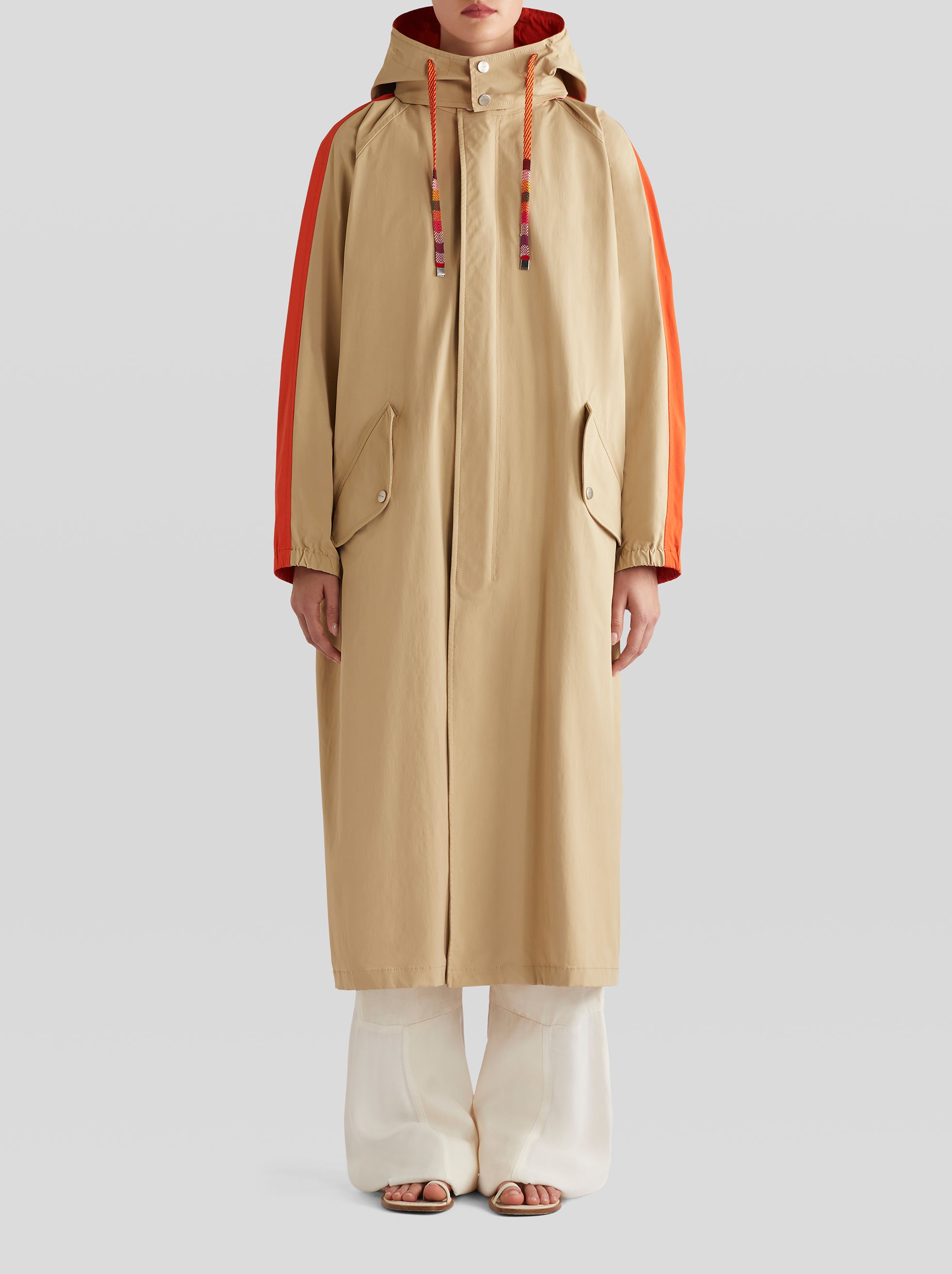 TRENCH COAT WITH ETRO CUBE LOGO - 3