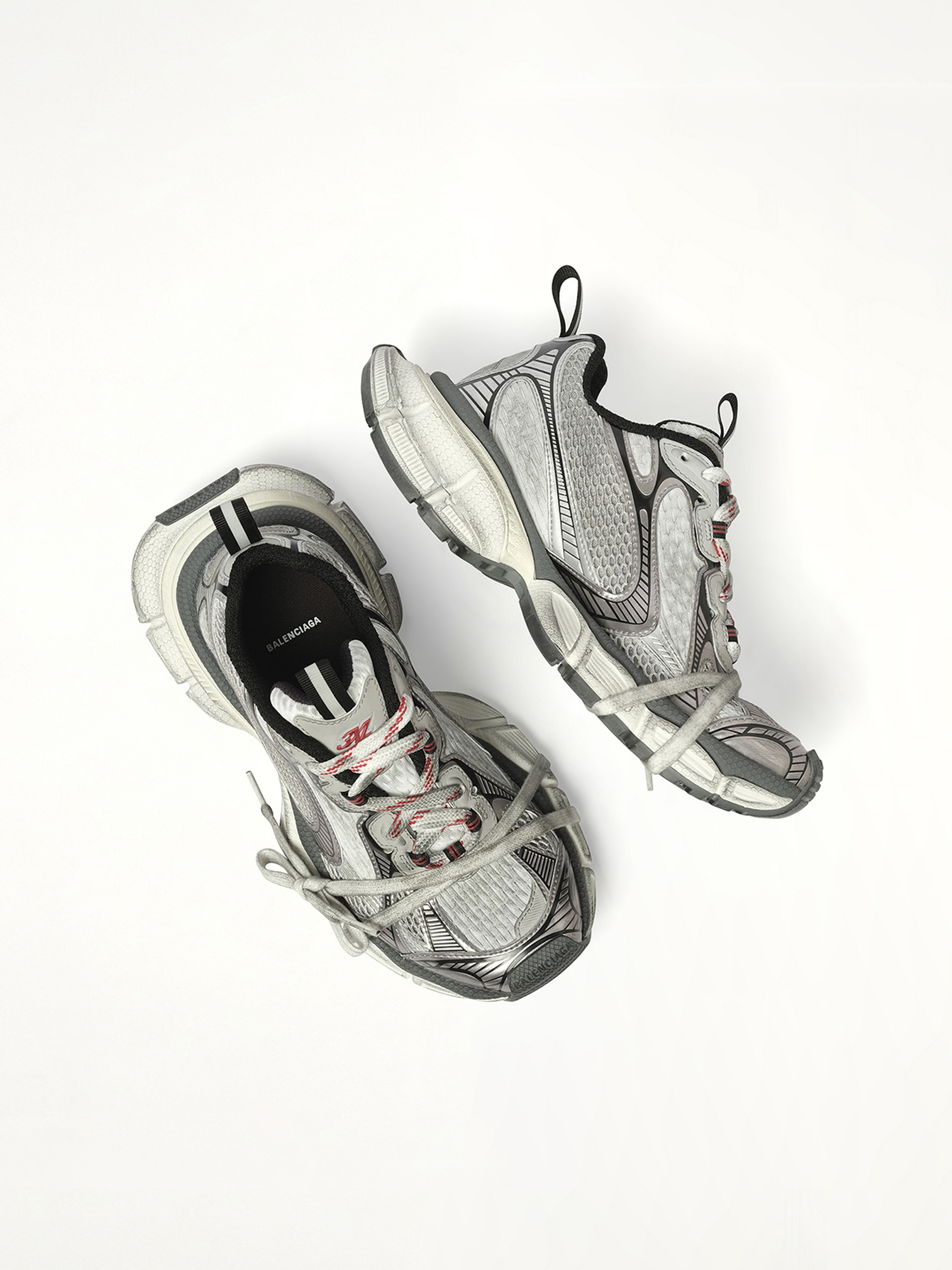 3XL Sneaker in Grey/White/Red - 4