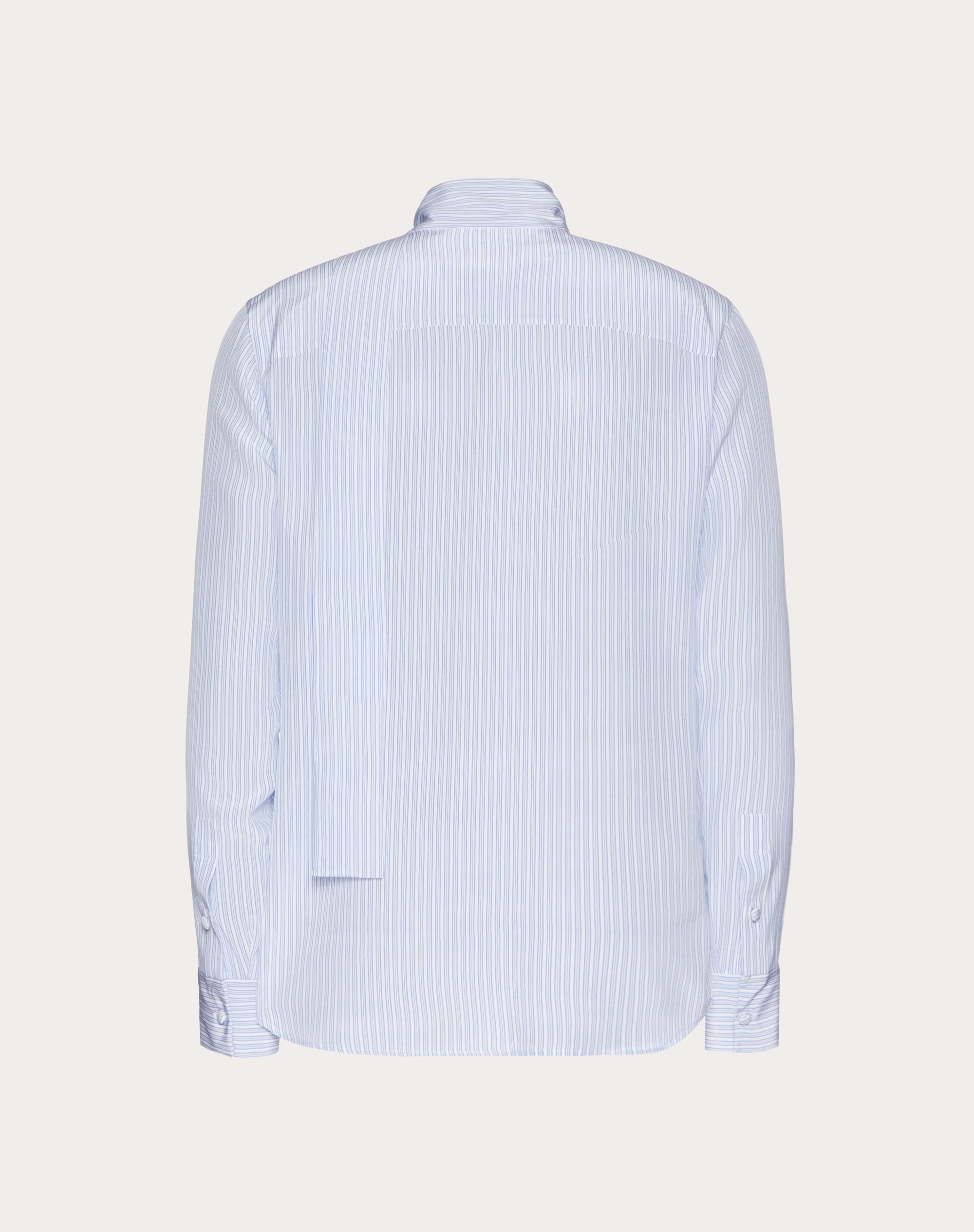 SILK SHIRT WITH SCARF DETAIL AT NECK - 2