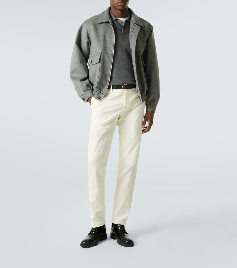 LARDINI Mid-rise cotton slim pants outlook