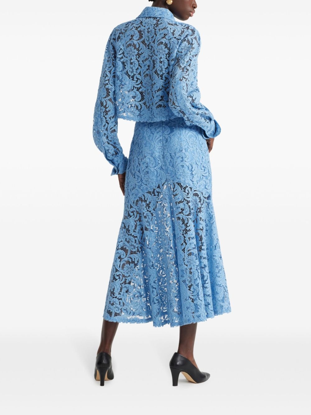 mermaid lace midi skirt - 3