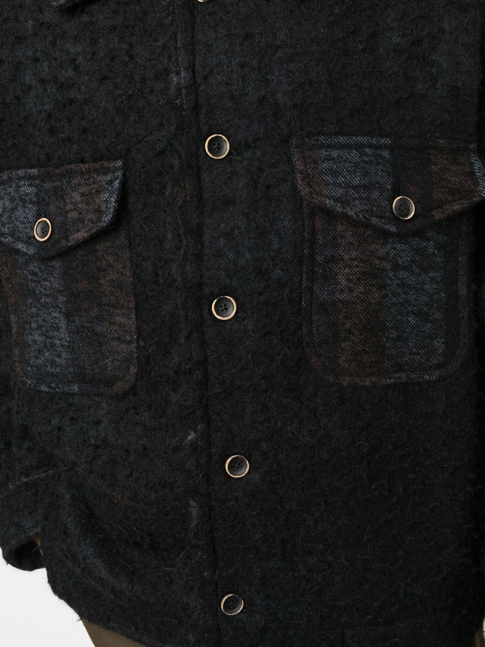 textured flap-pocket shirt jacket - 5