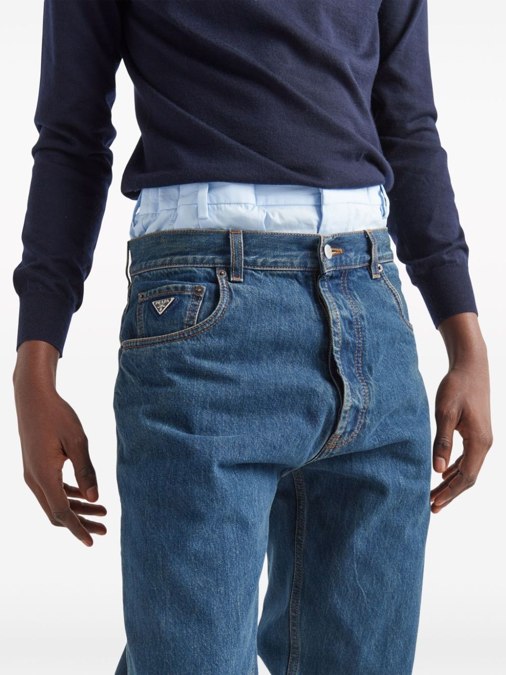 low-rise straight-leg jeans - 4