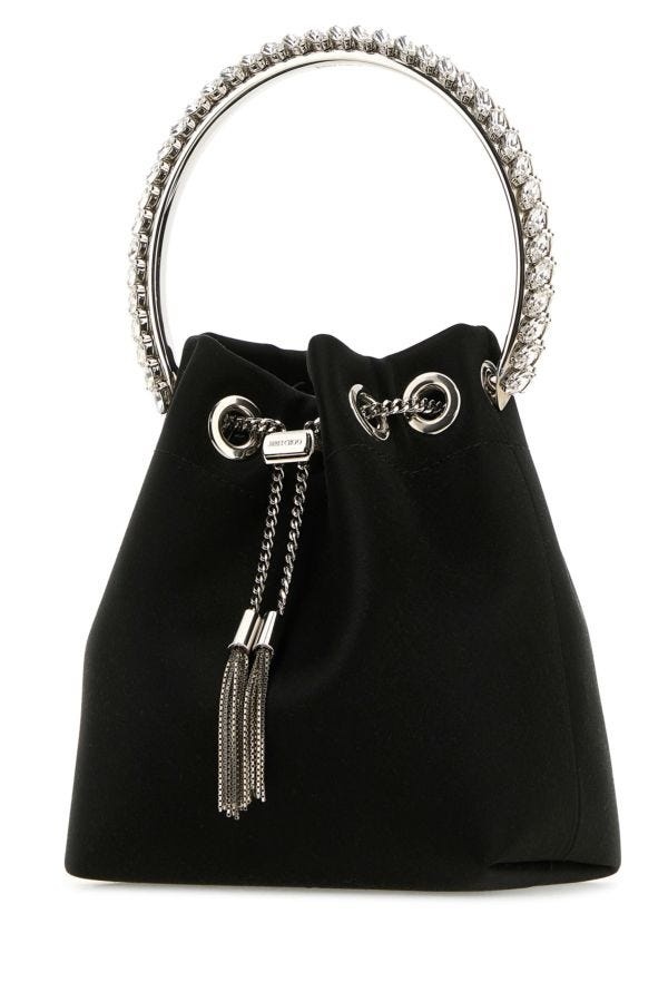 Black satin Bon Bon bucket bag - 2