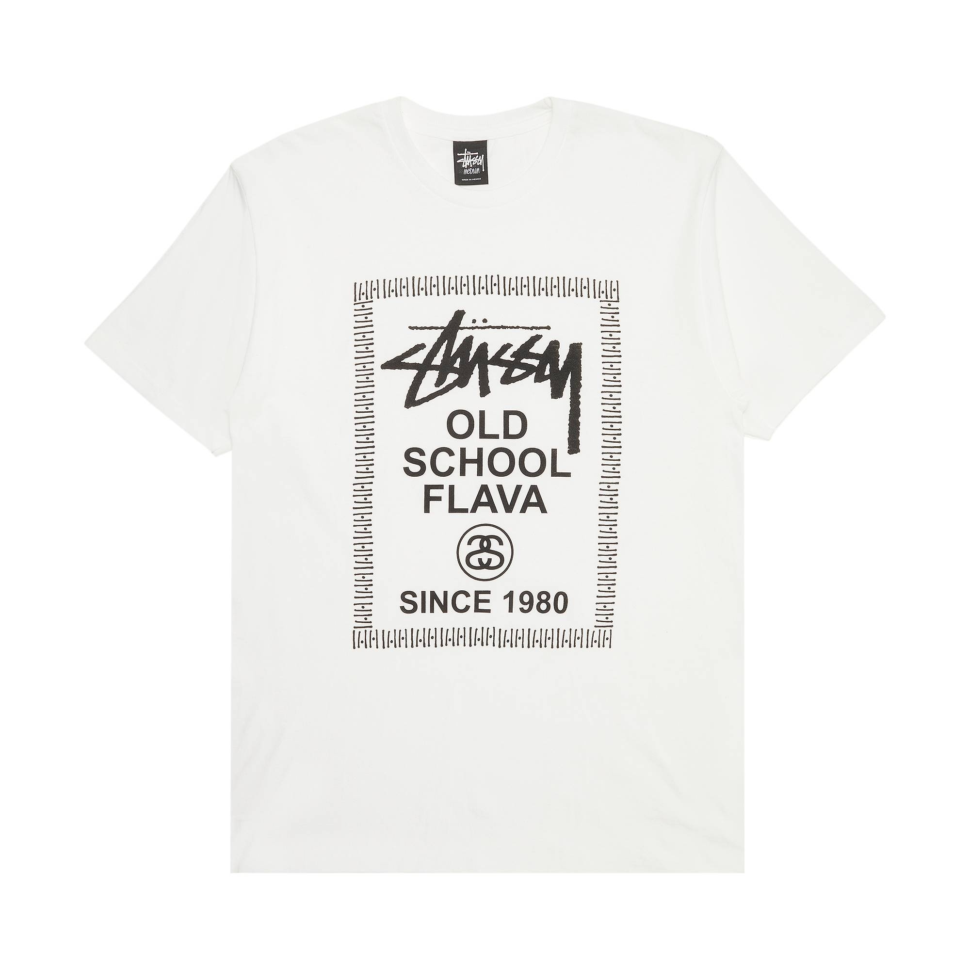 Stussy Old Skool Flava Tee 'White' - 1